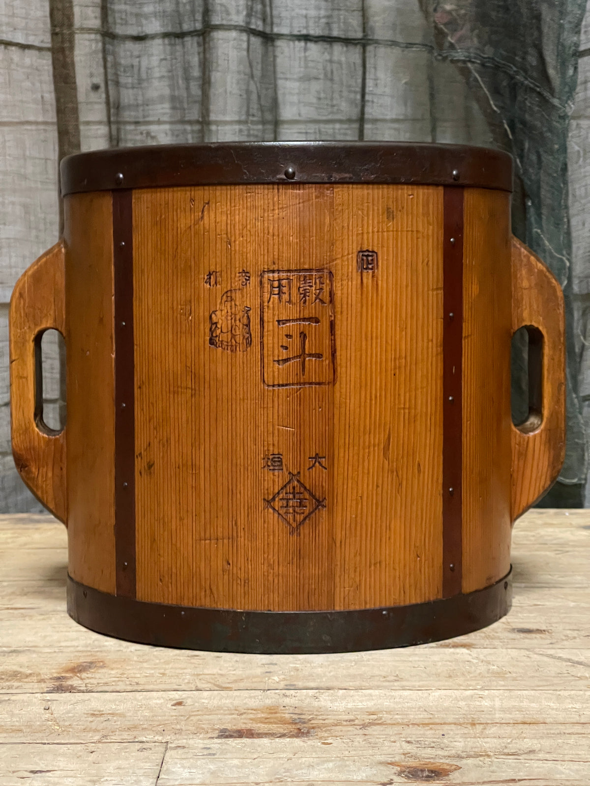 Tomasu, Vintage Japanese Rice Measure Bucket