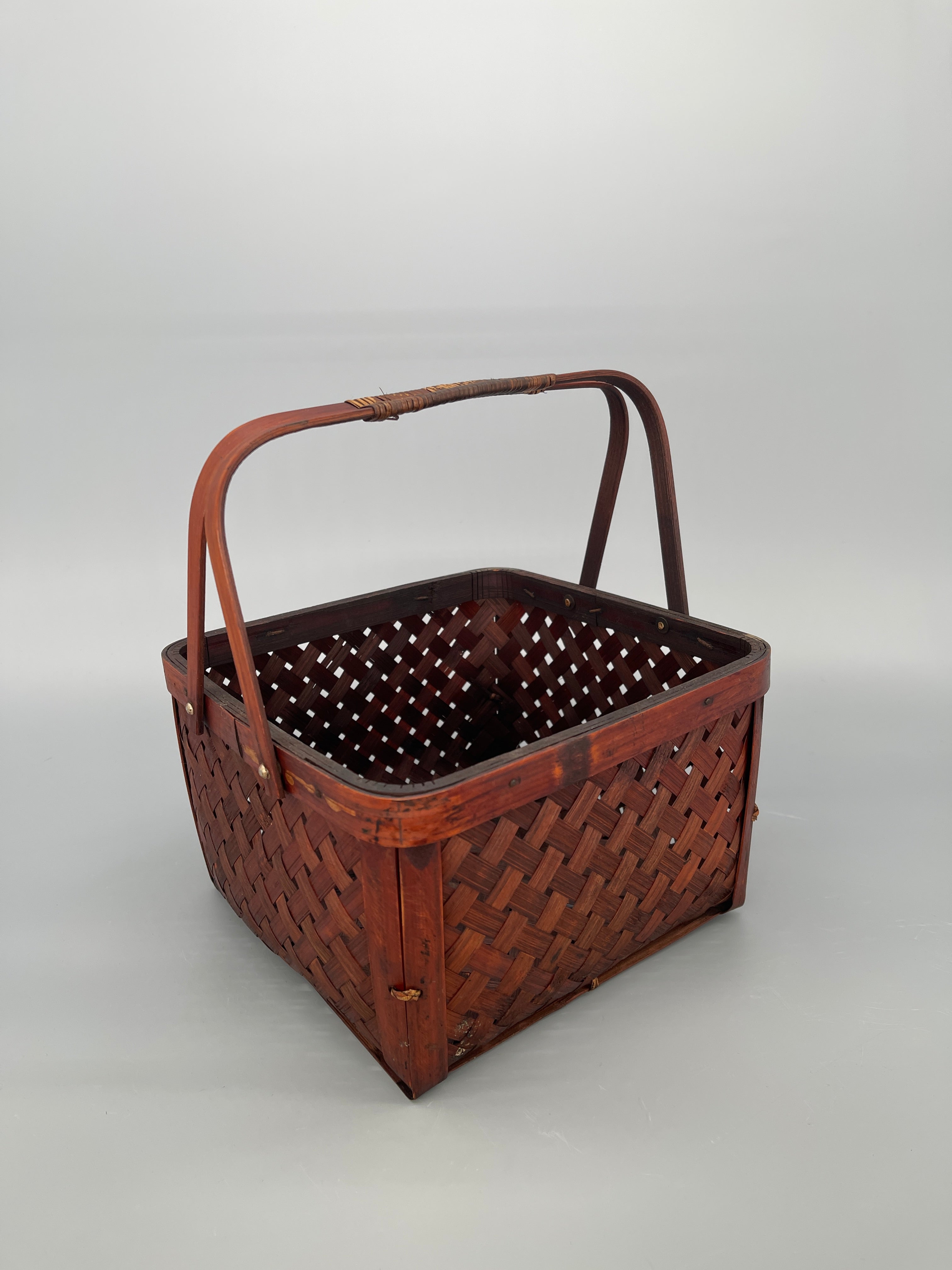 Vintage Japanese Woven Bamboo Basket