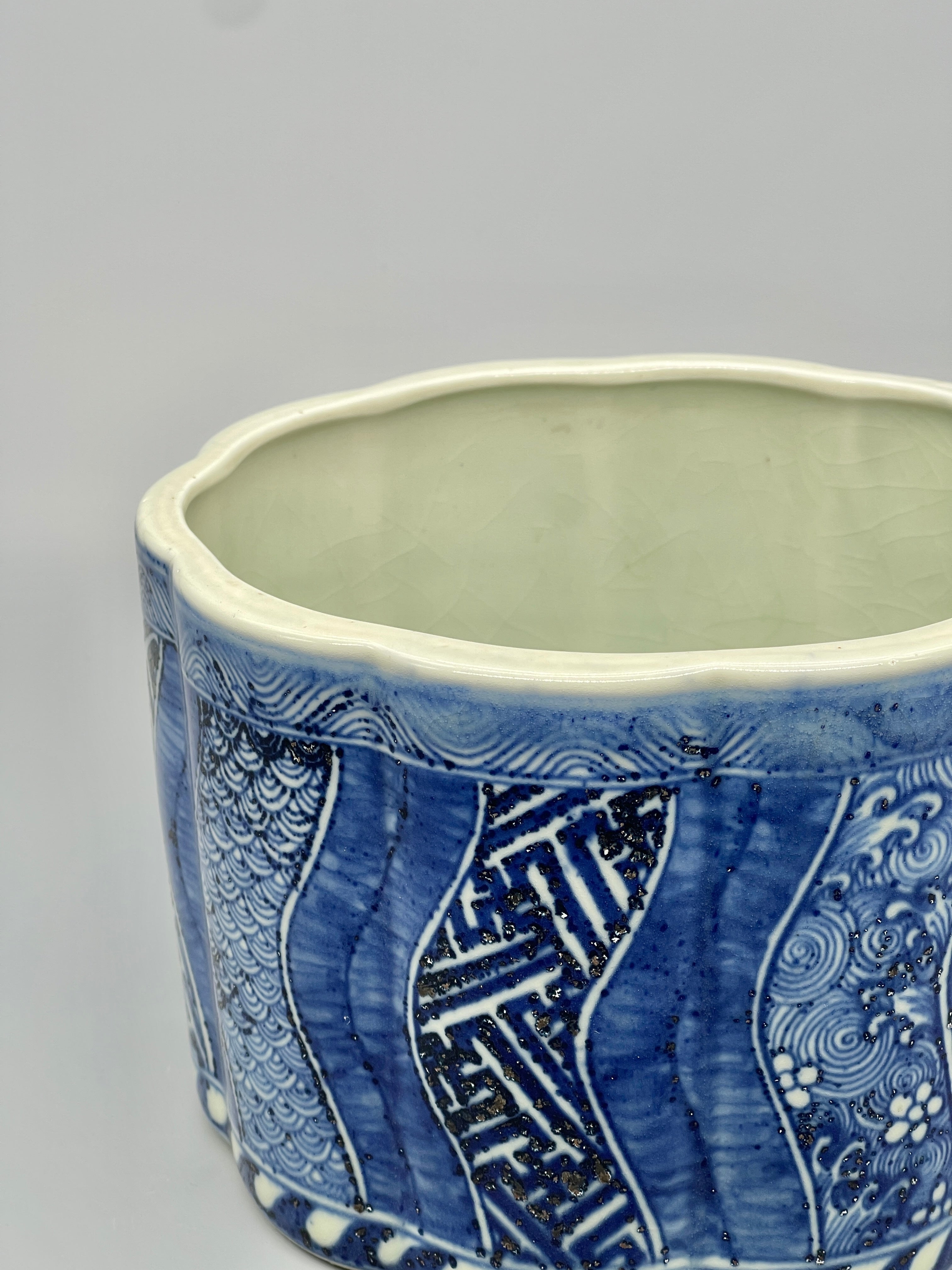 Unusual Vintage Japanese Scholars Brush Pot