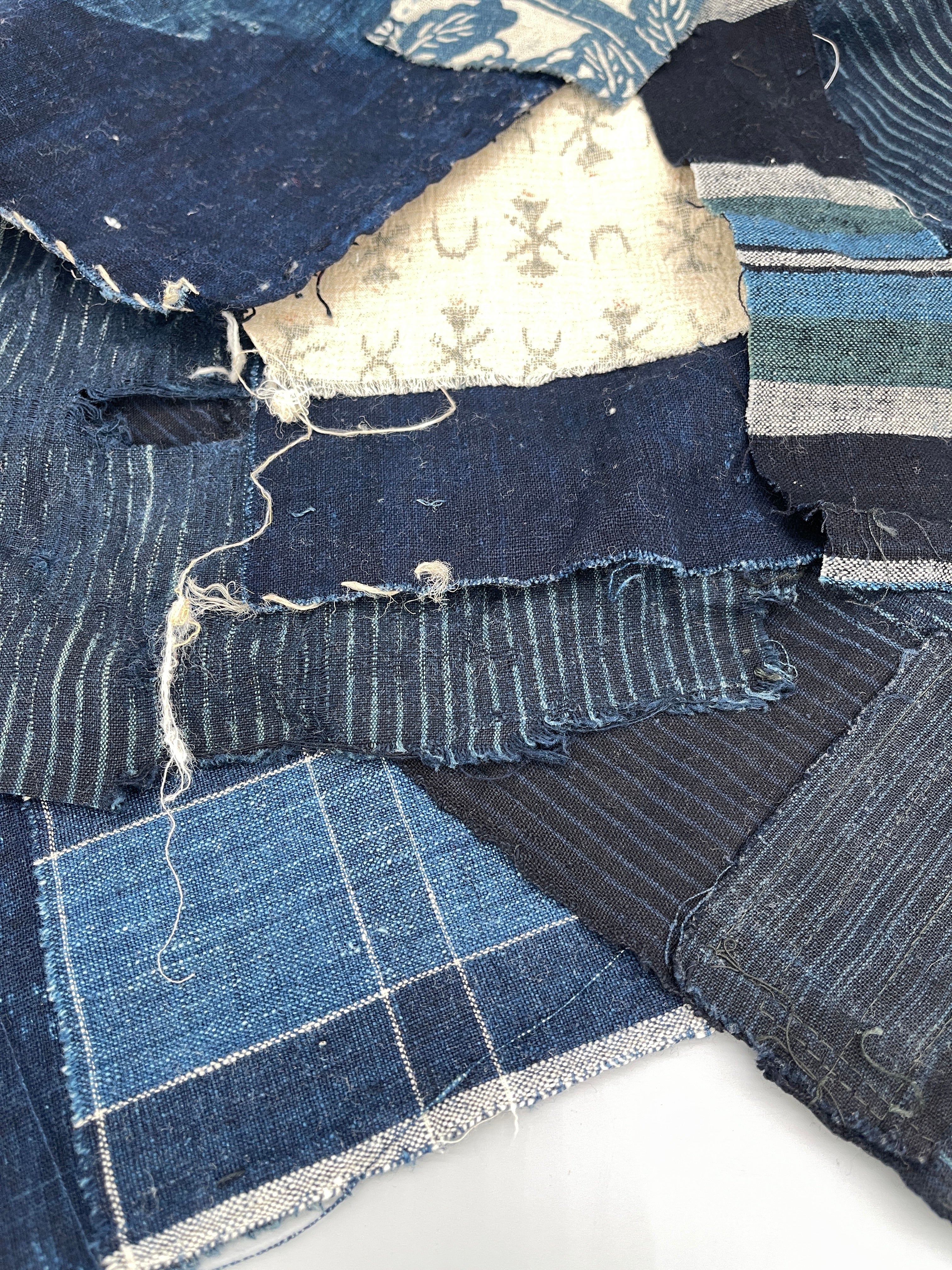 Vintage Japanese Indigo Boro Fabric Bundle