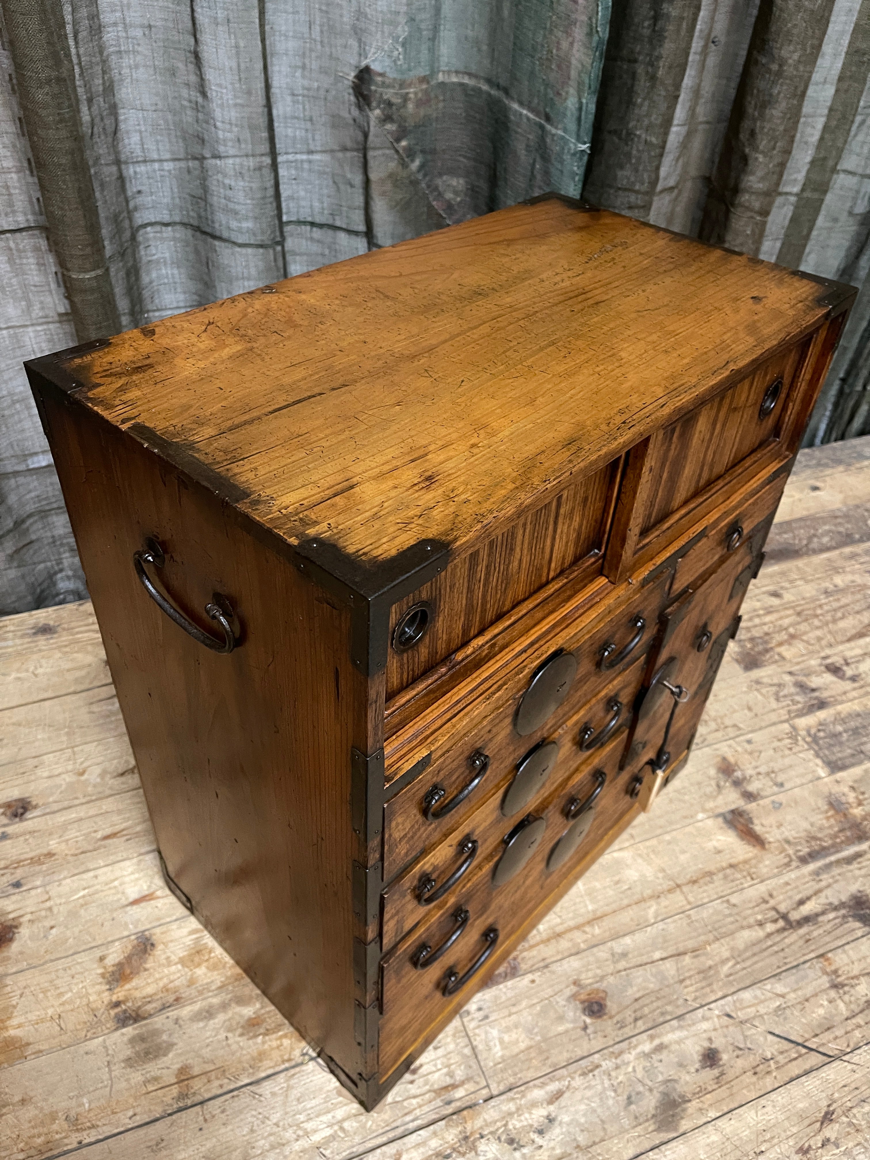 Ko Dansu, Japanese Side Cabinet - Cypress & Paulownia | Meiji