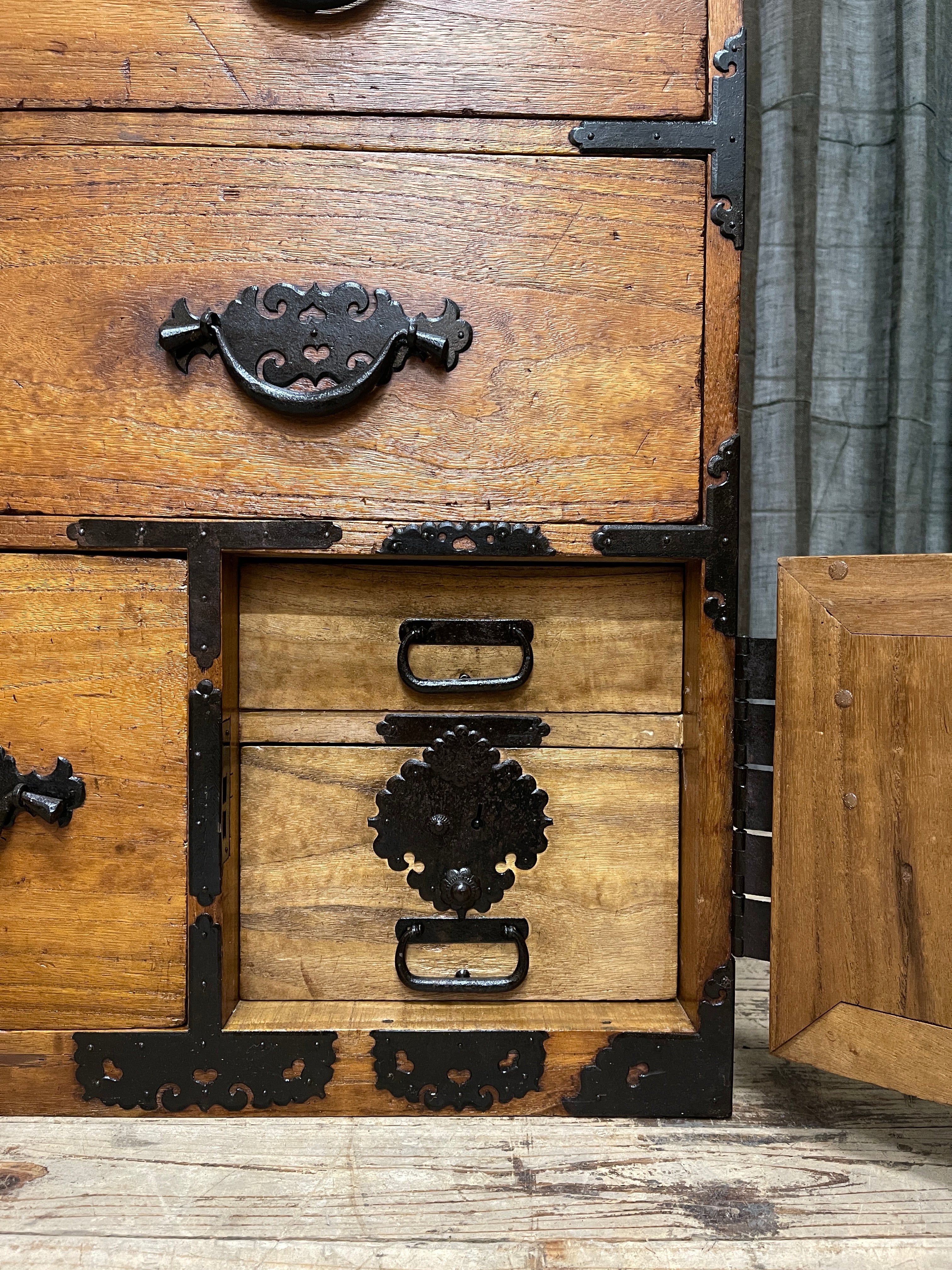 Japanese Kimono Chest of Drawers - Cypress, Paulownia | Meiji, c.1890