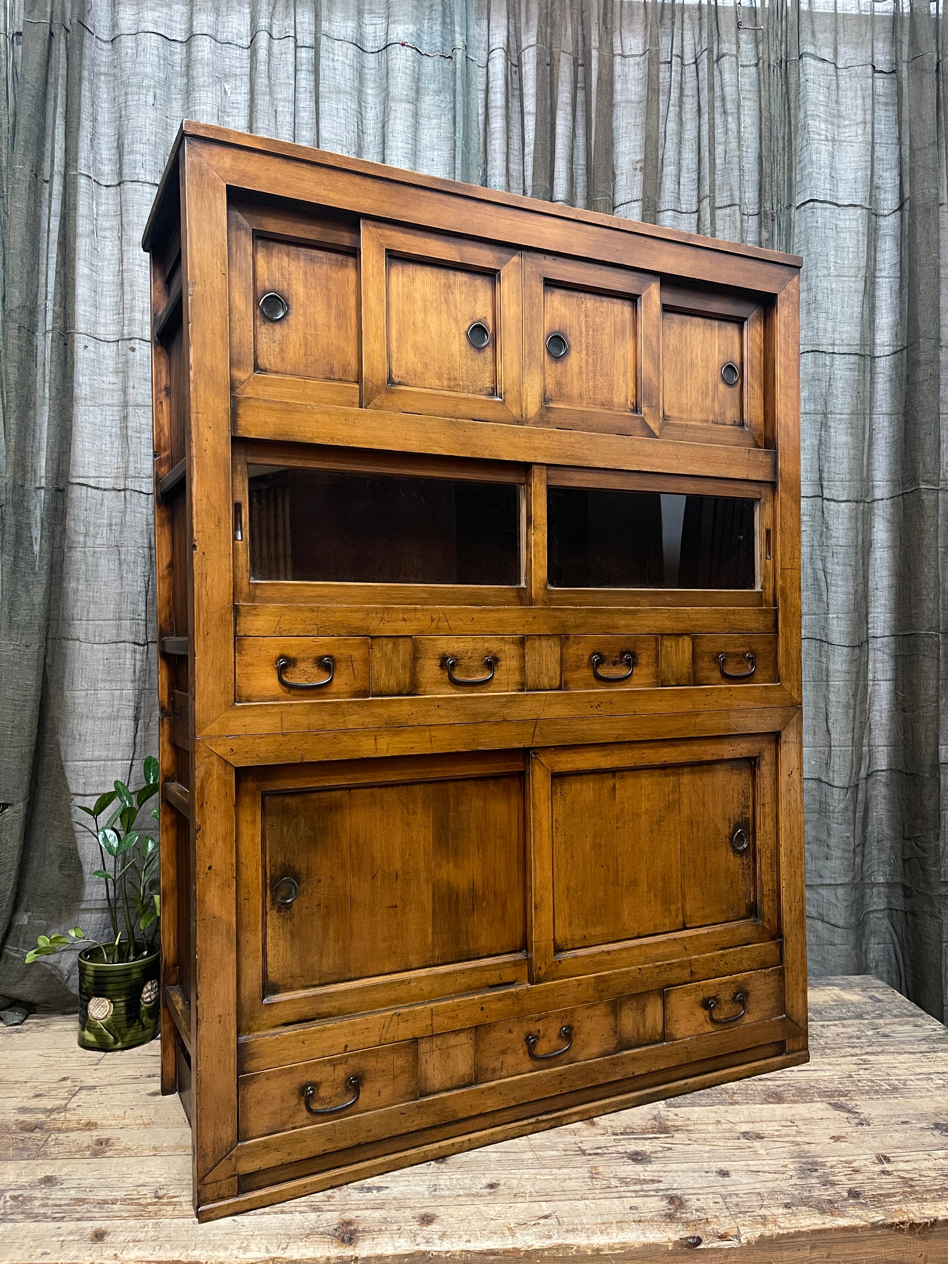 Japanese Mizuya, Kitchen Cabinet - Cedar & Cypress | Taisho, c.1915