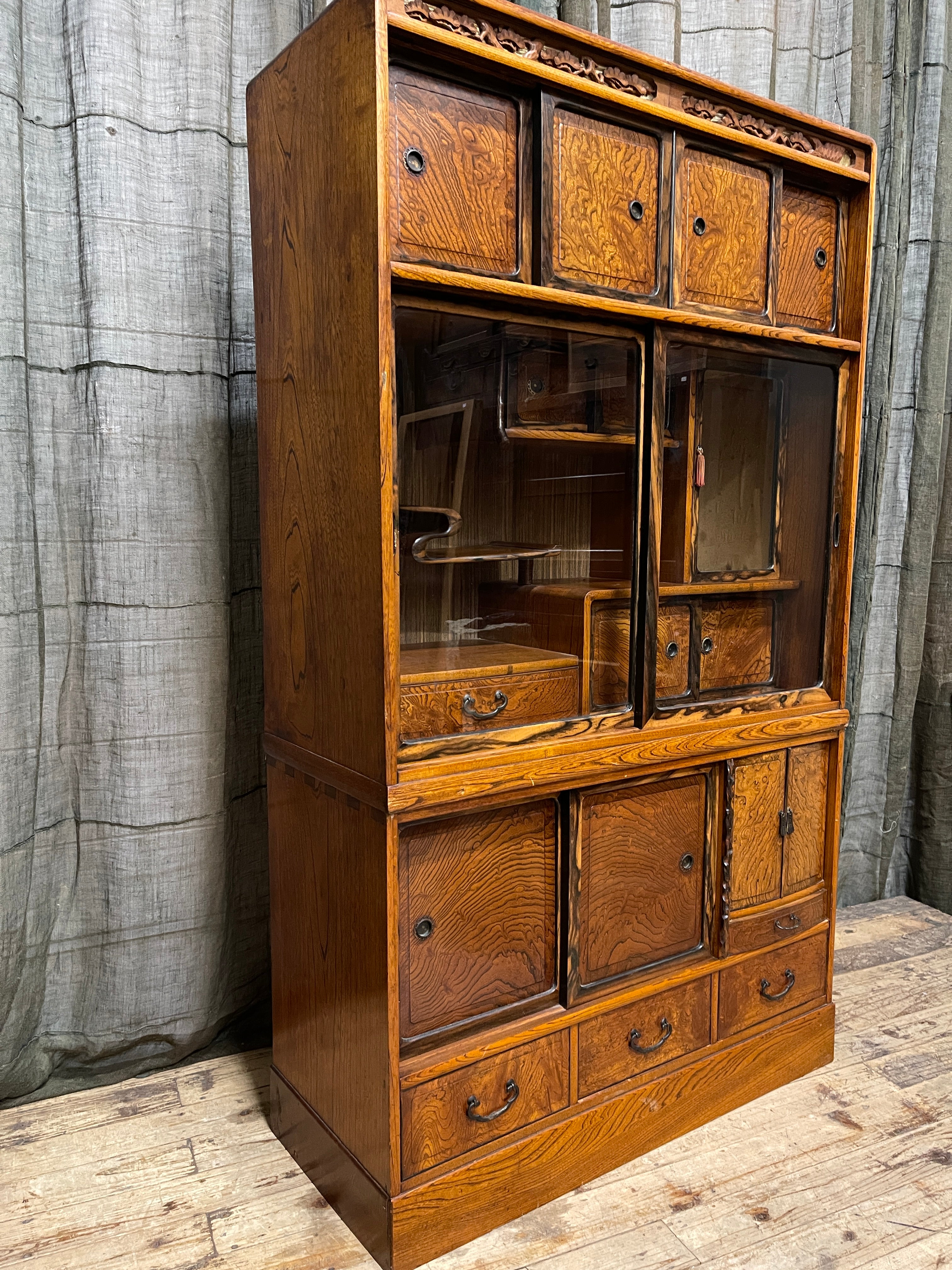 Cha Dansu, Japanese Tea Cabinet - Elm| C.1970
