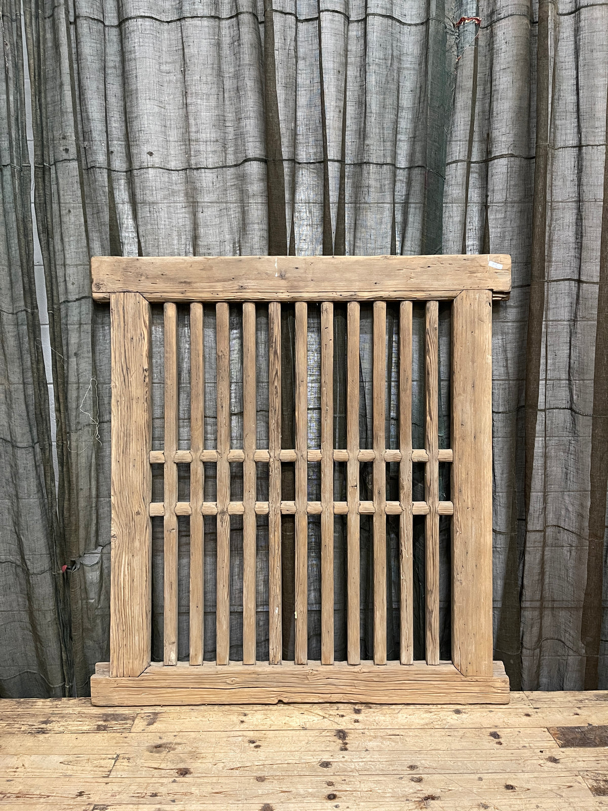 Antique Chinese Wooden Window Panel
