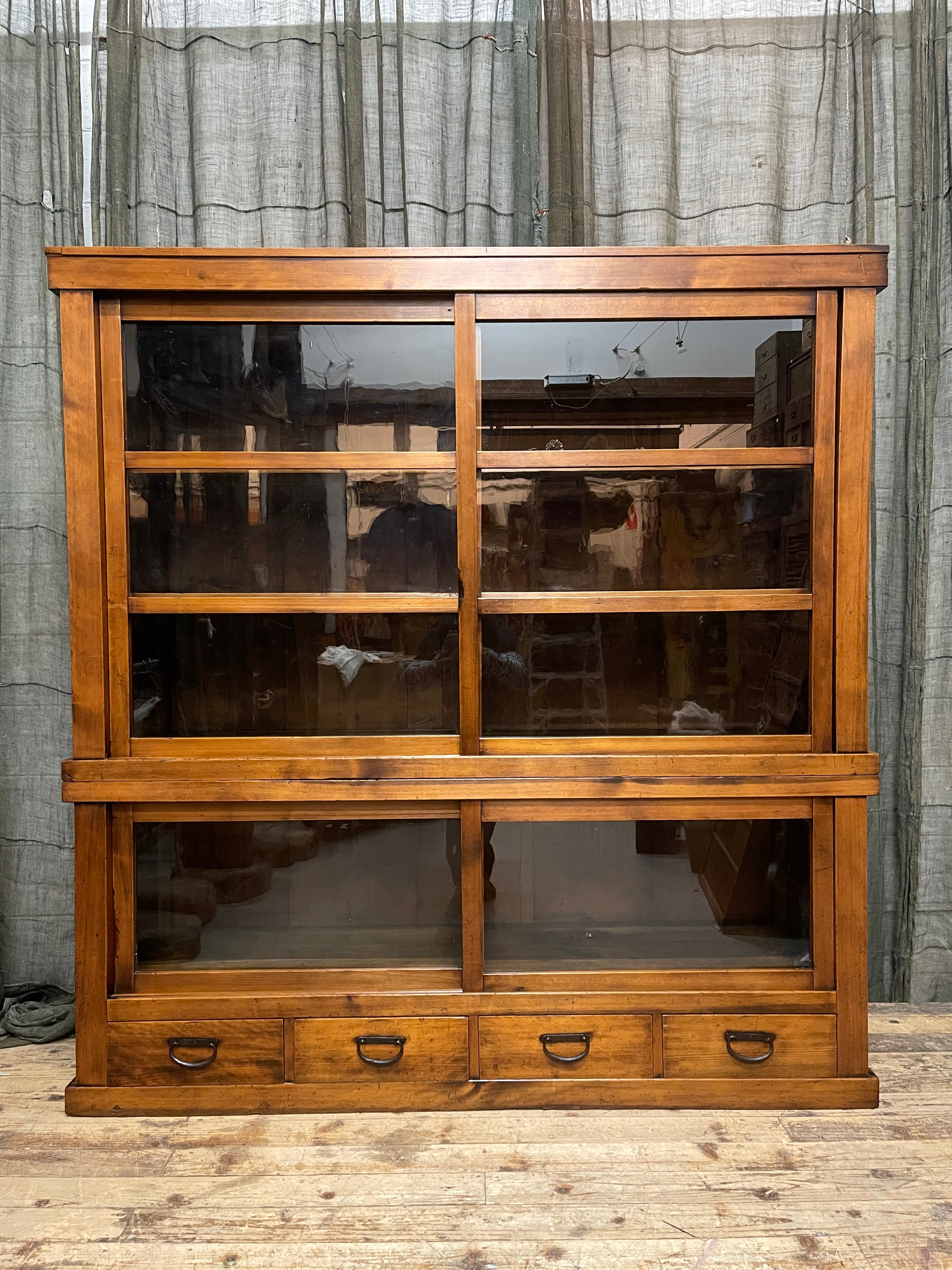 Japanese Shop Display Cabinet - Cypress & Cedar | Meiji