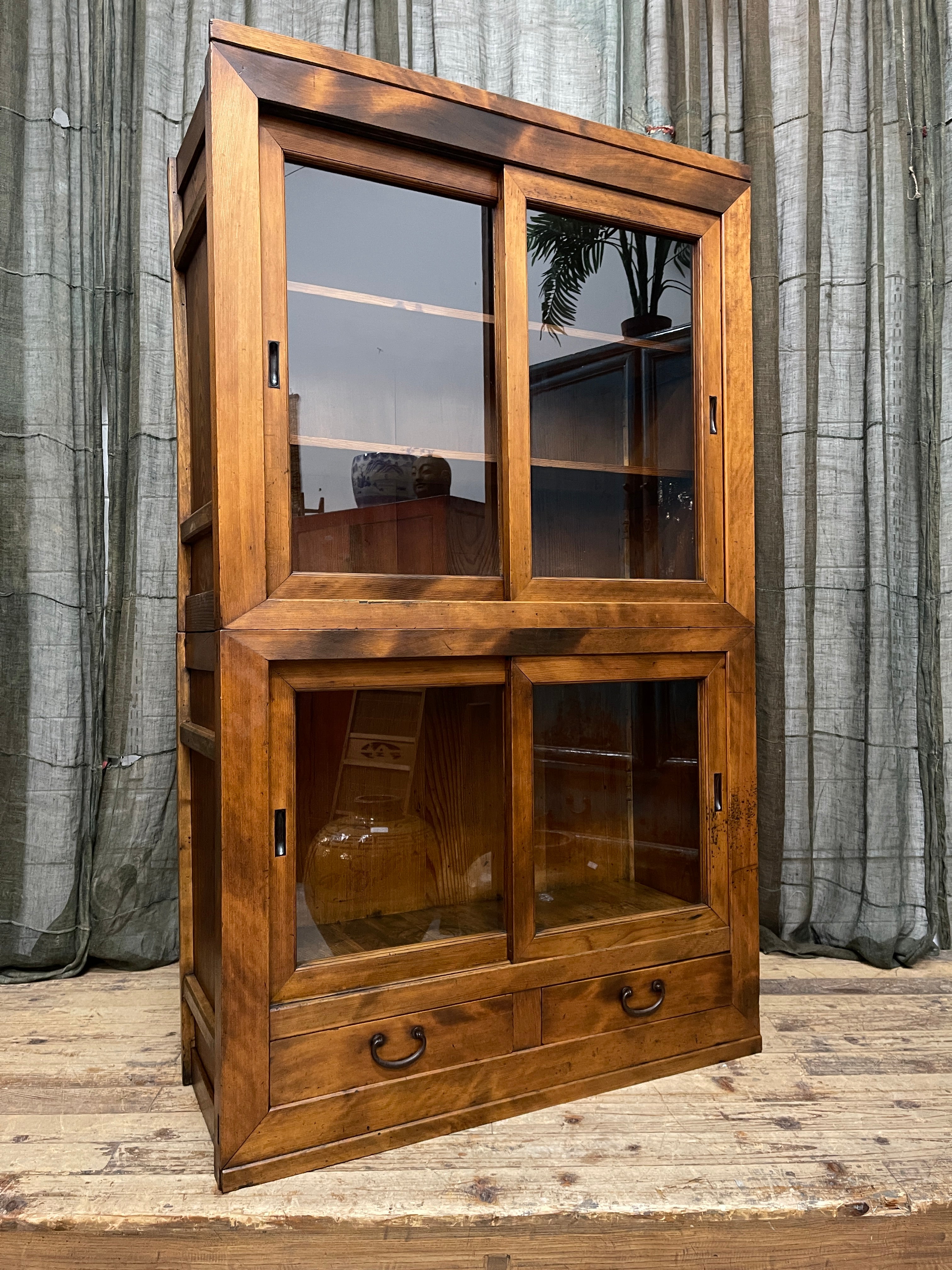Japanese Shop Display Cabinet - Cedar & Cypress | Meiji