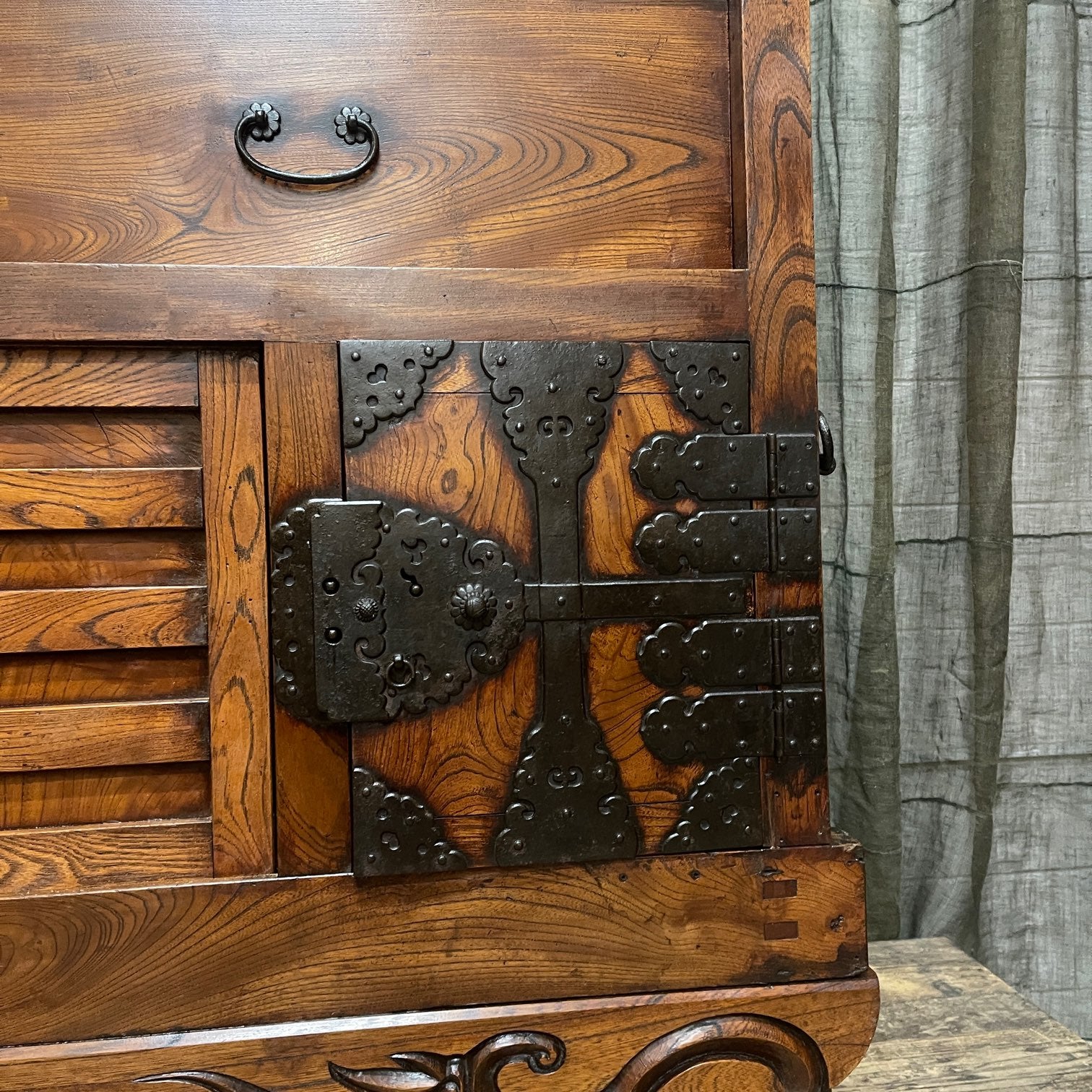 Karuma Dansu, Antique Japanese Wheeled Storage Cabinet - Elm | Edo, Mid 1800's