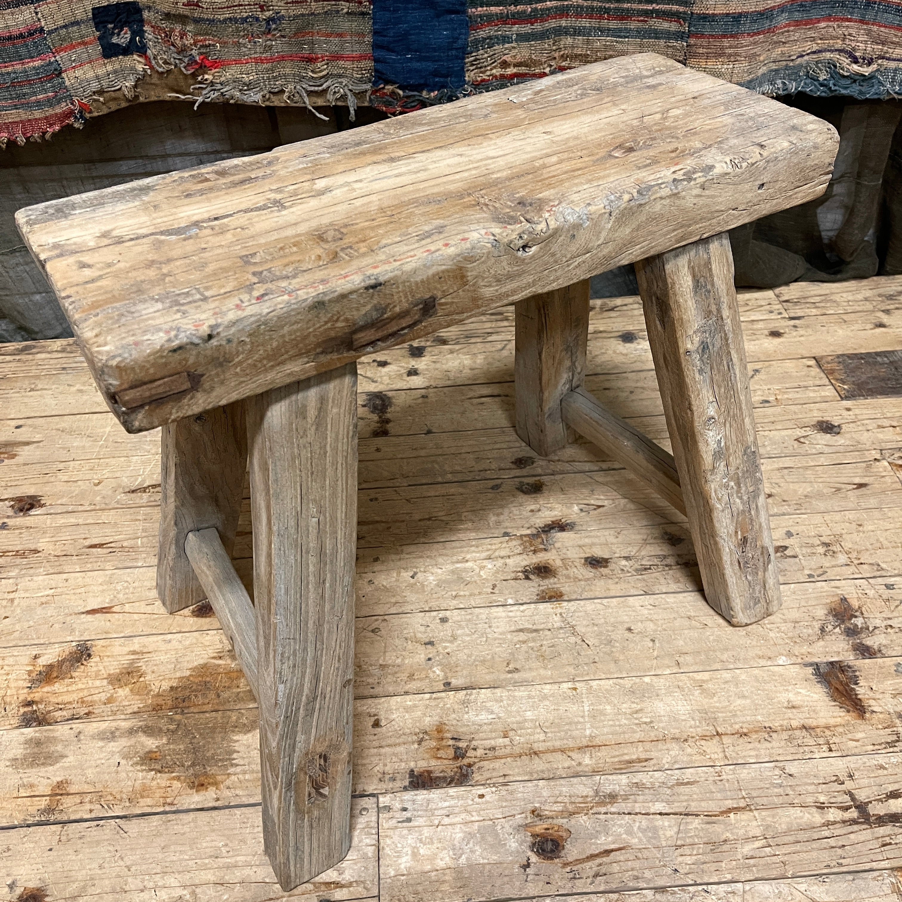 Chinese Provincial Elm Stool