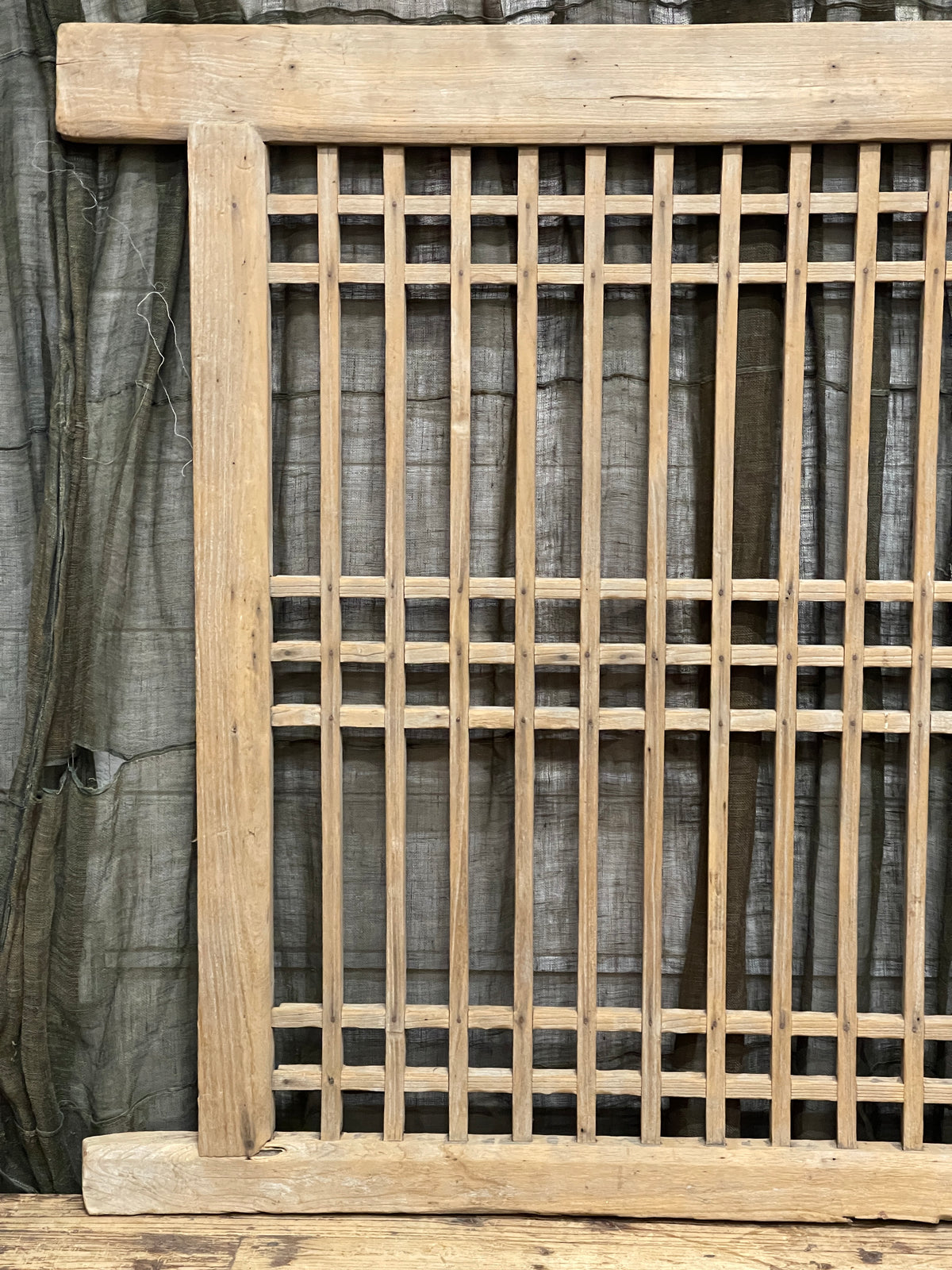 Antique Chinese Wooden Window Panel