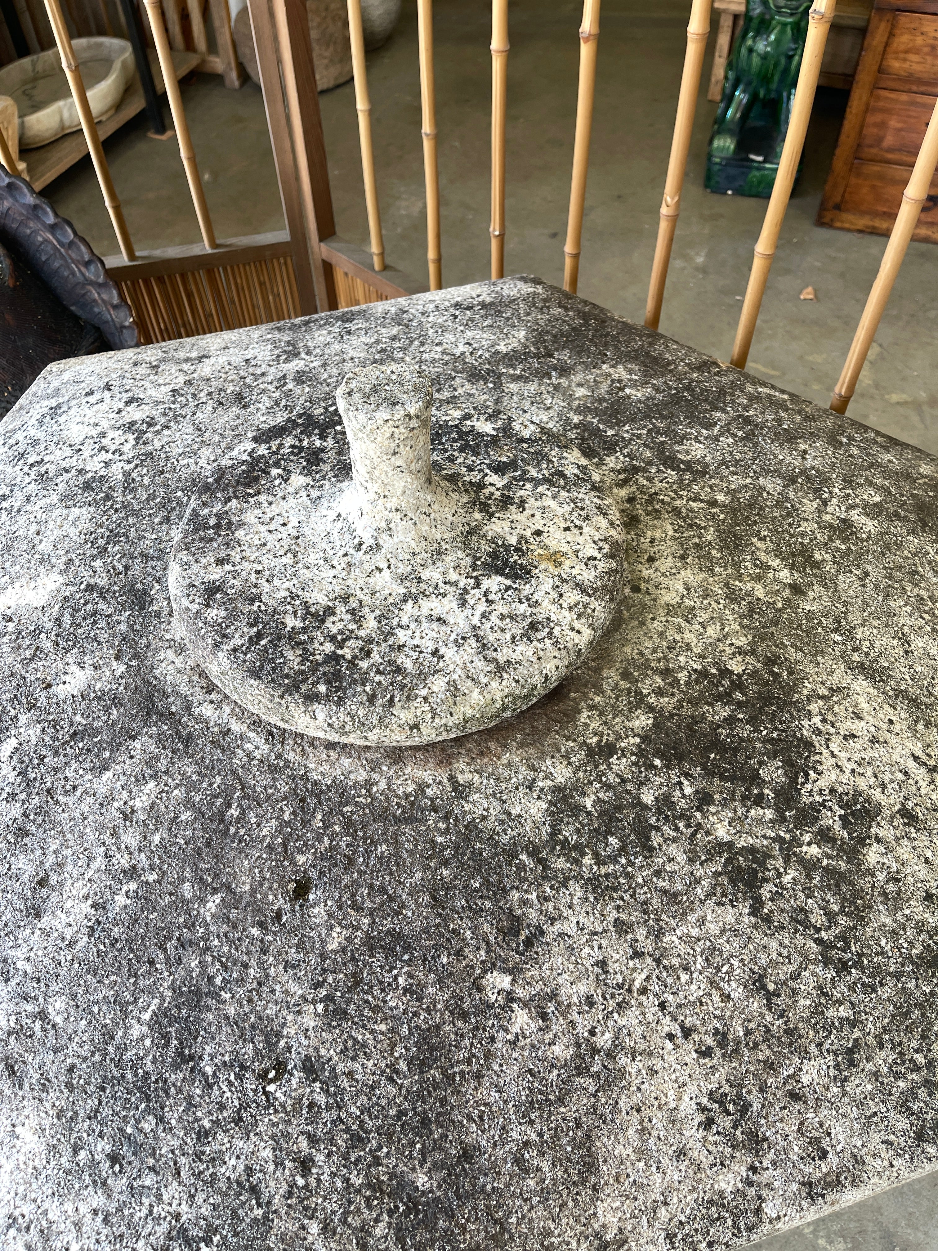 Large Japanese Yukimi Doro, Snow Garden Lantern - Granite | Taisho, 1920's