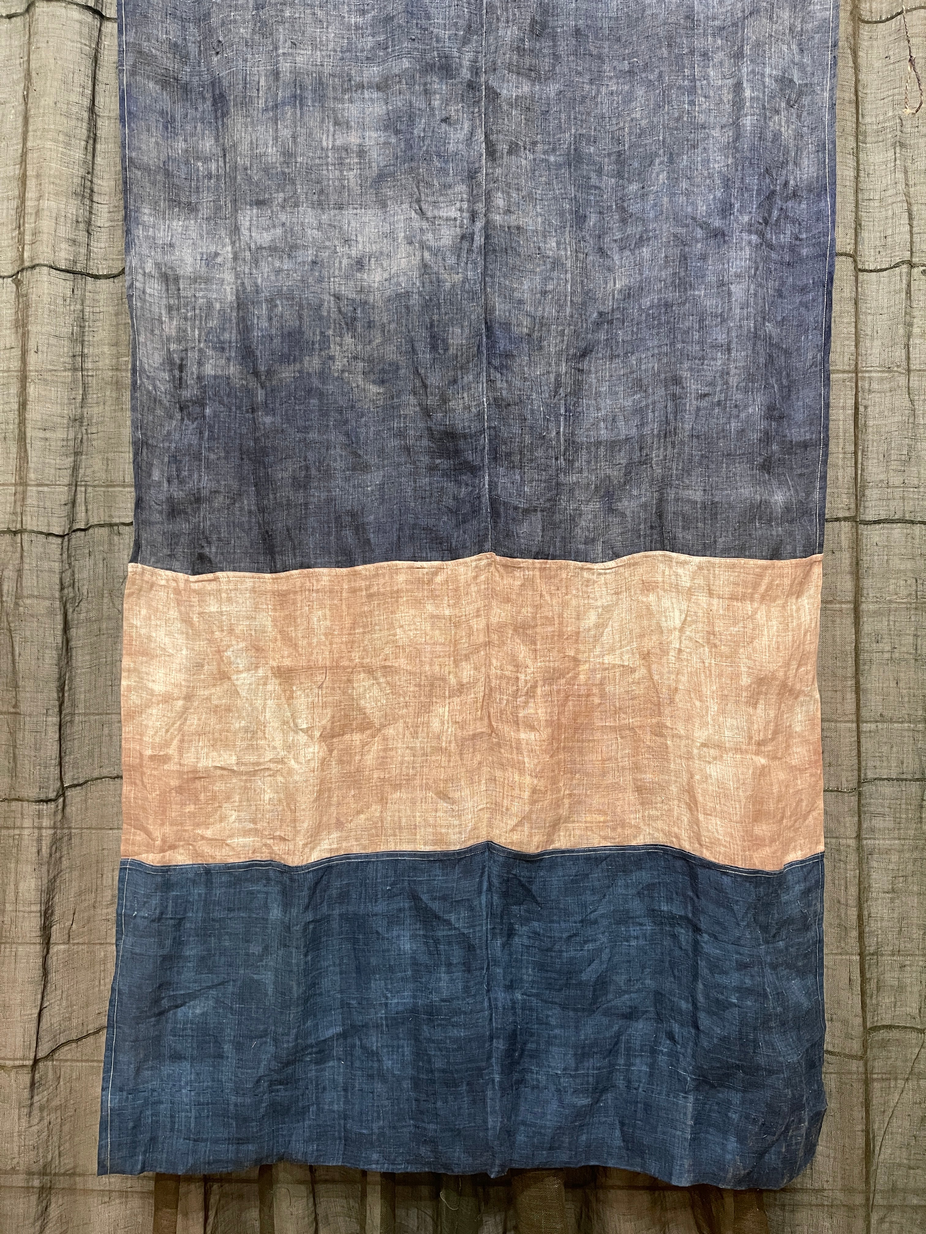 Blue & Pink Hemp Curtain