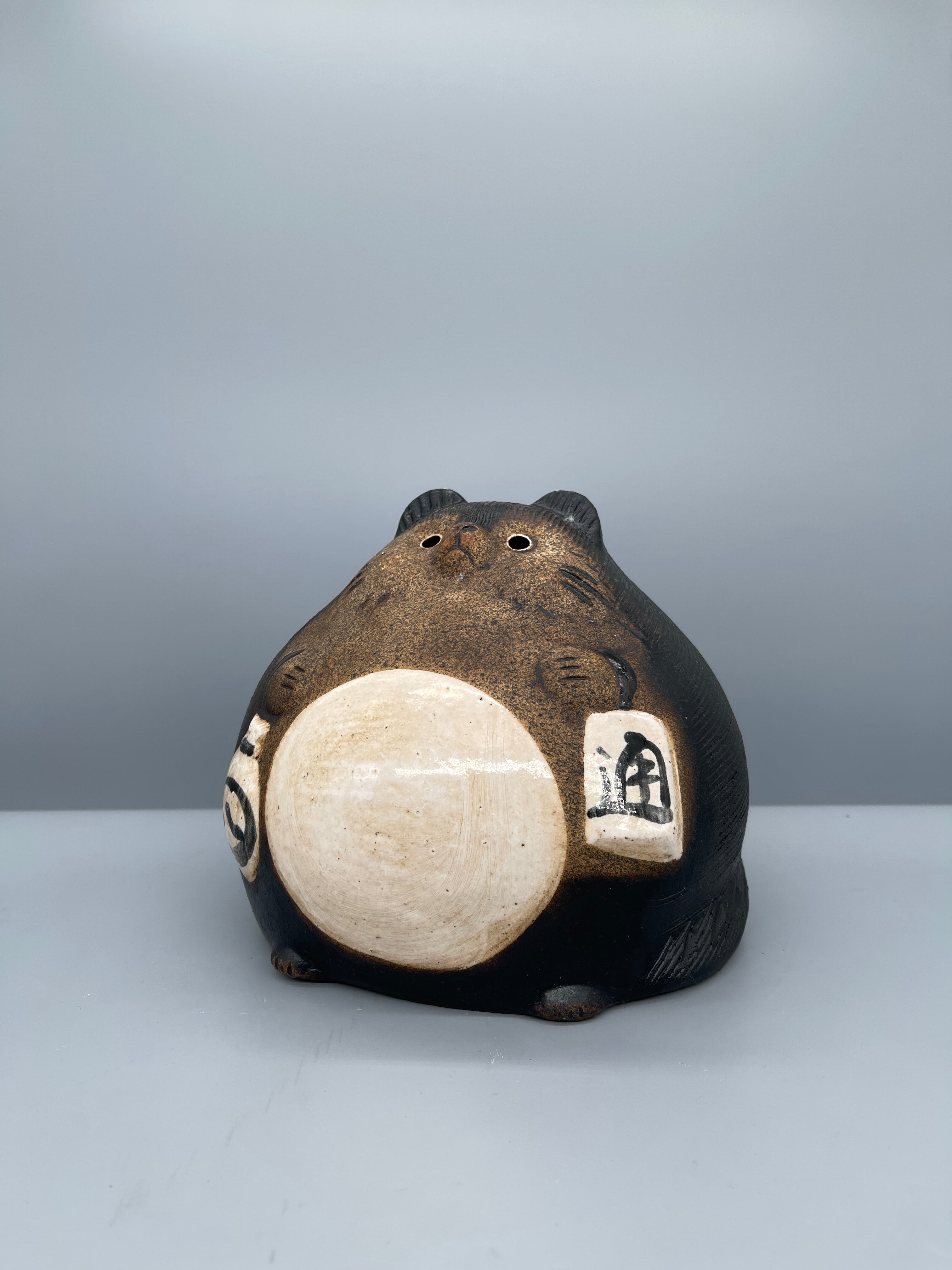 Vintage Japanese Ceramic Tanuki Incense Burner