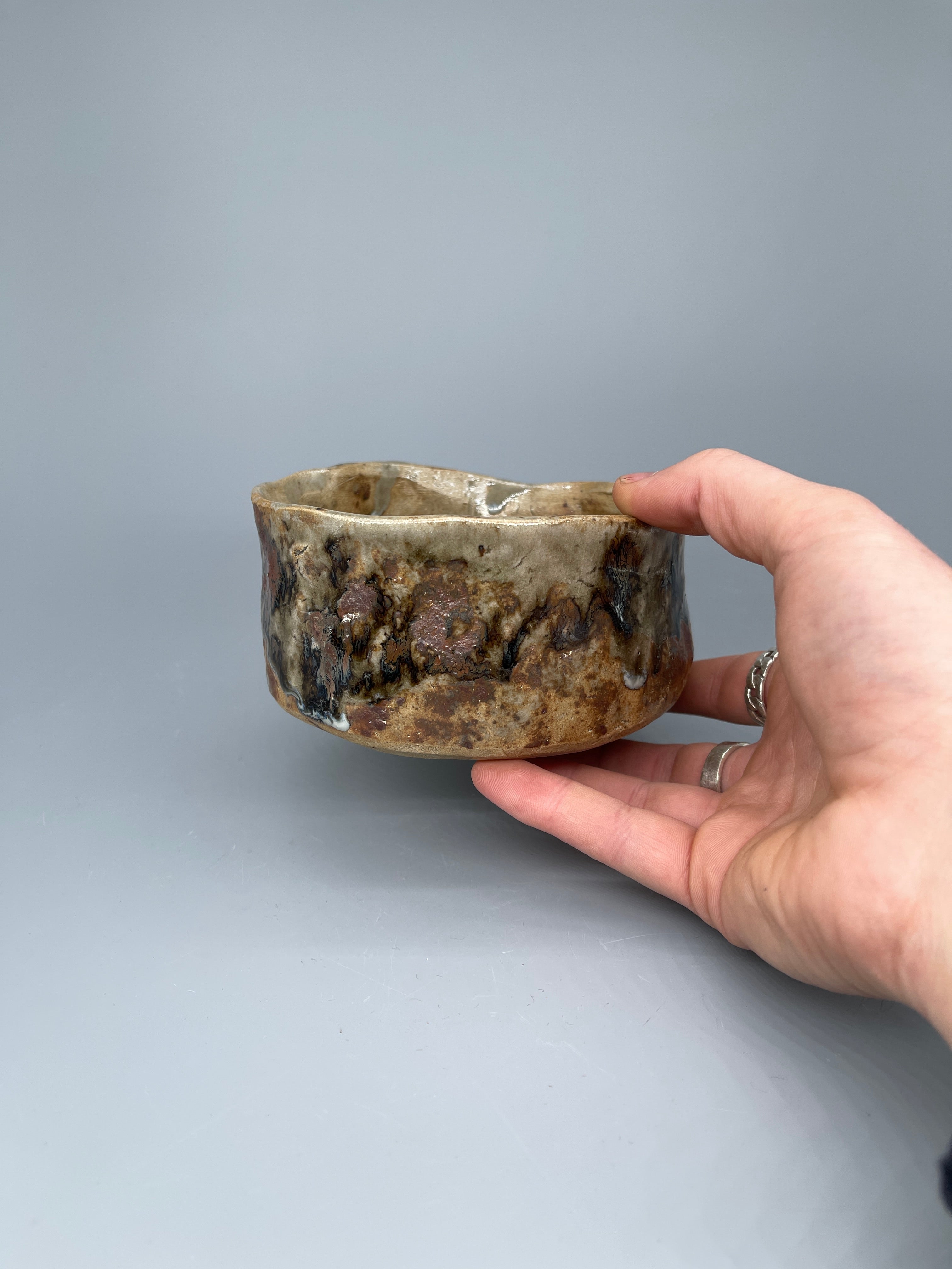 Vintage Japanese Matcha Bowl, Chawan - Earthy Brown Glaze