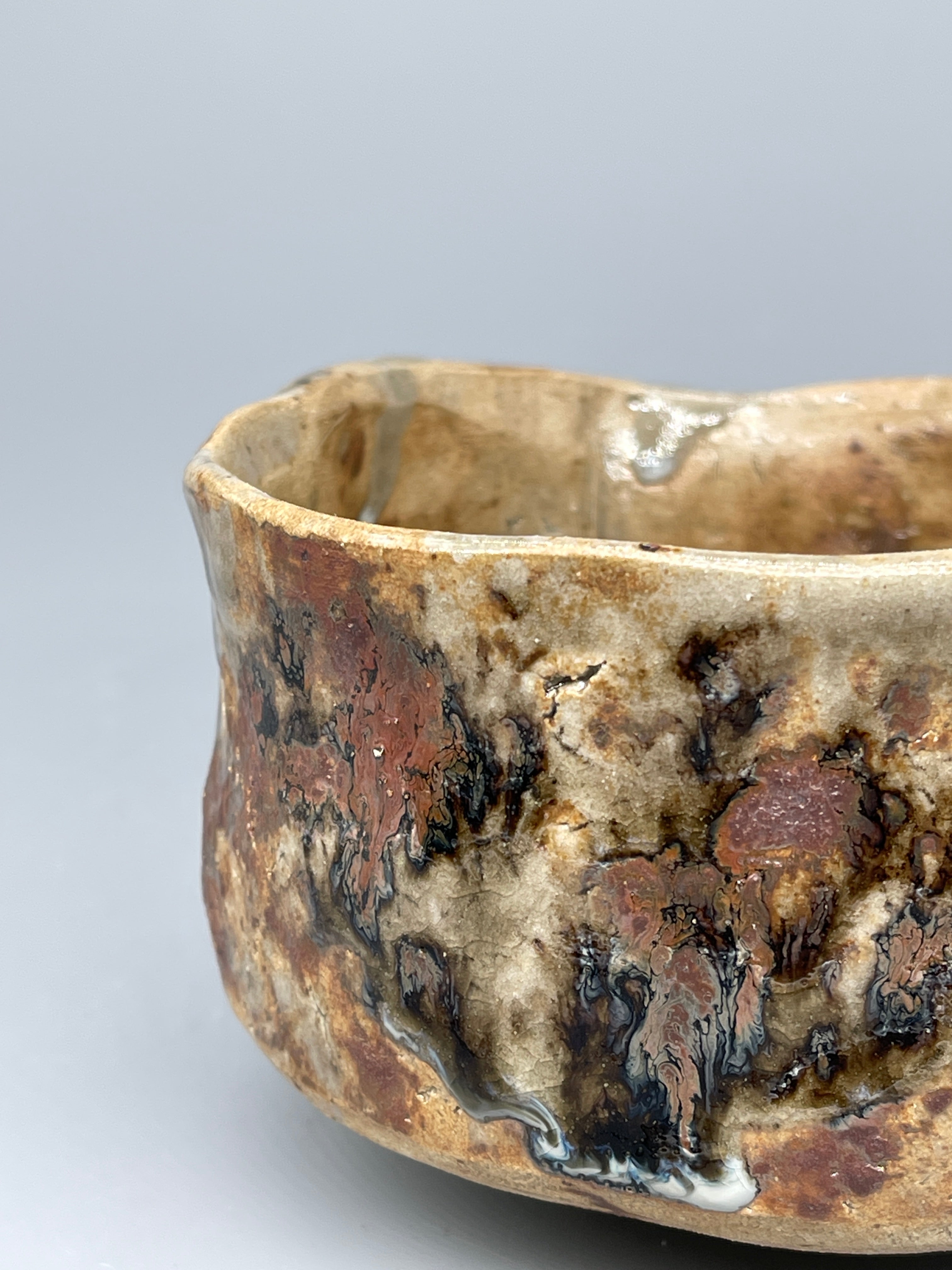 Vintage Japanese Matcha Bowl, Chawan - Earthy Brown Glaze