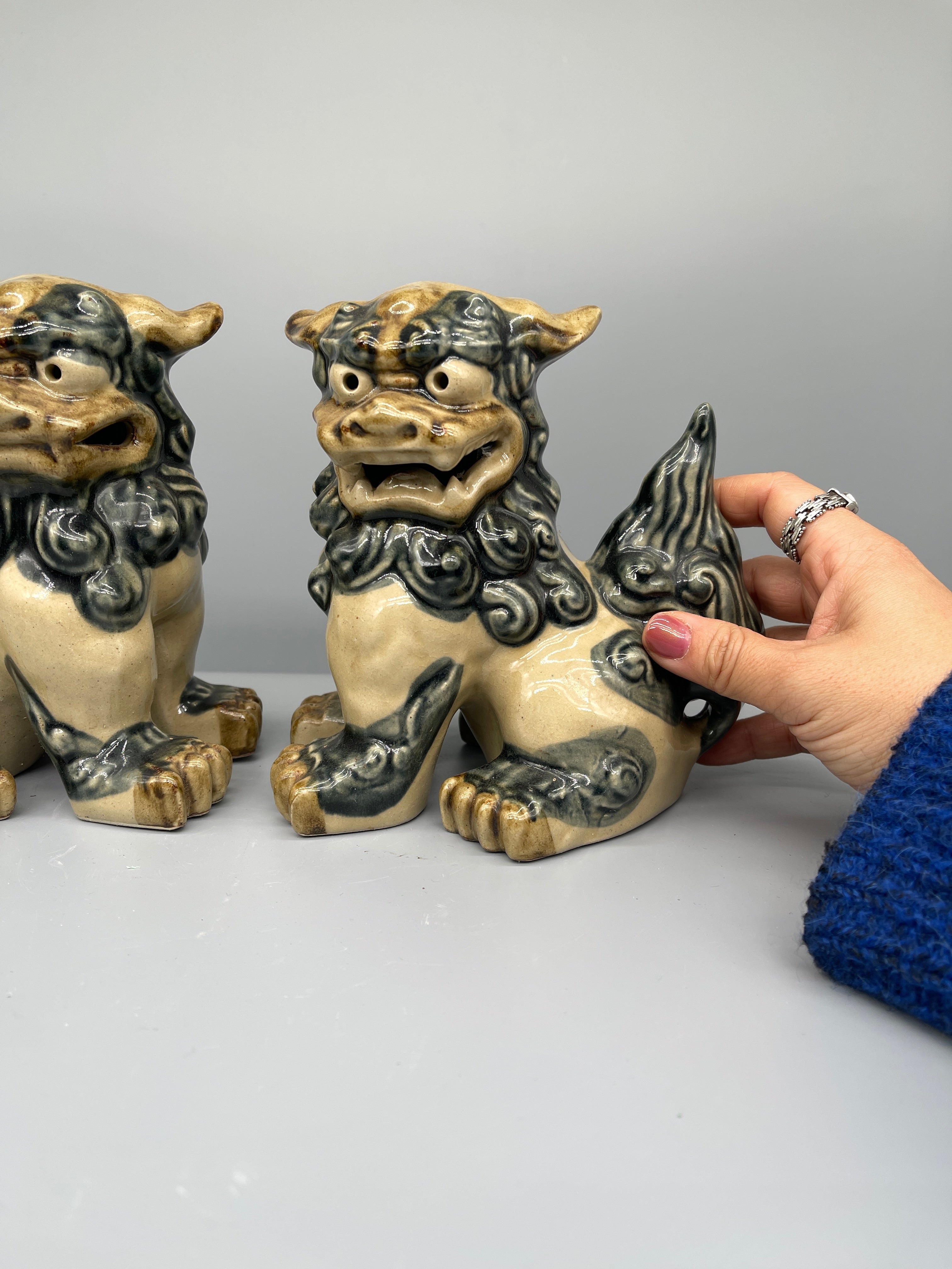 Pair Of Japanese Pottery Shi-Shi | c.1960