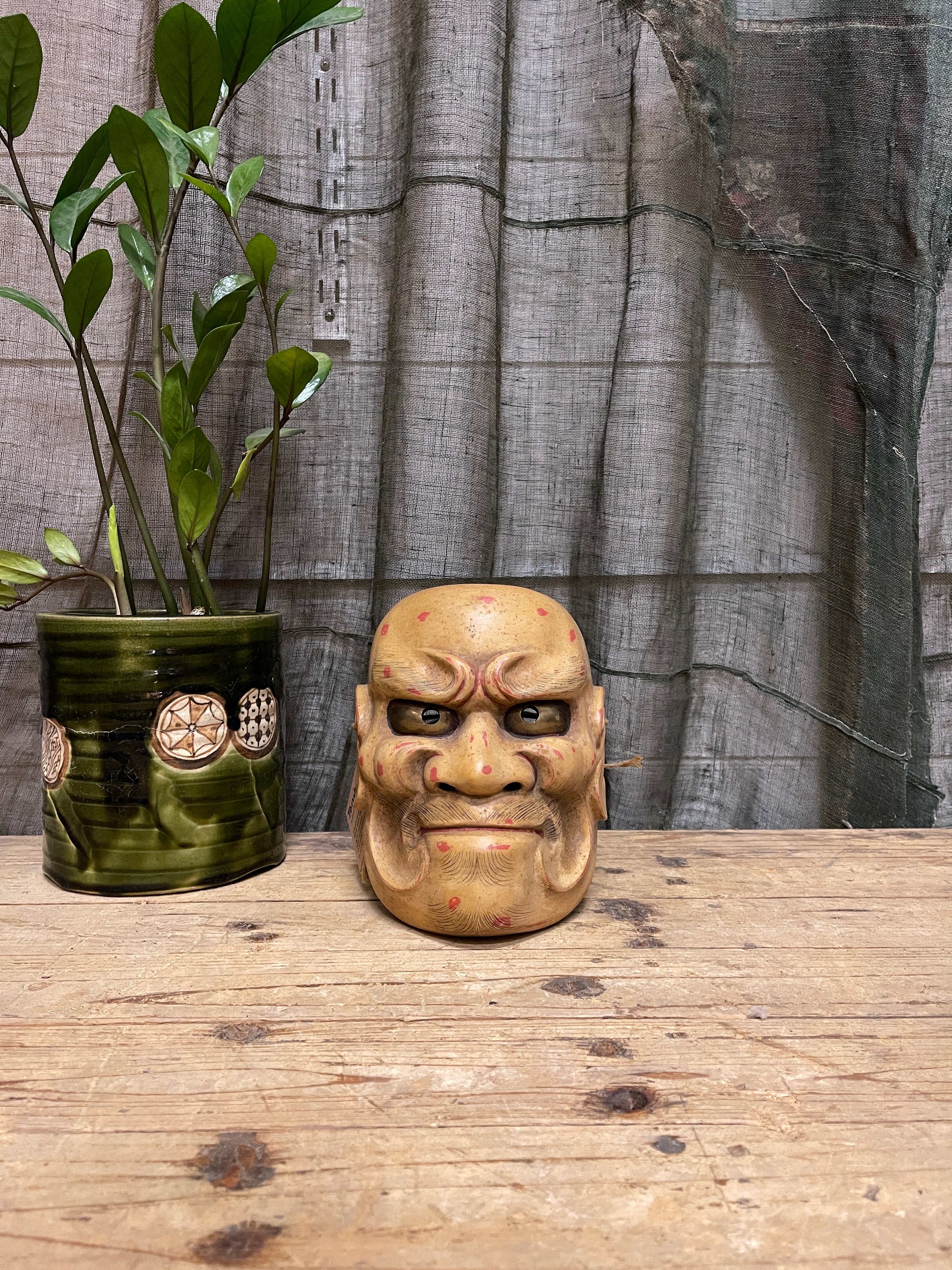 Vintage Japanese Noh Mask - O Beshimi