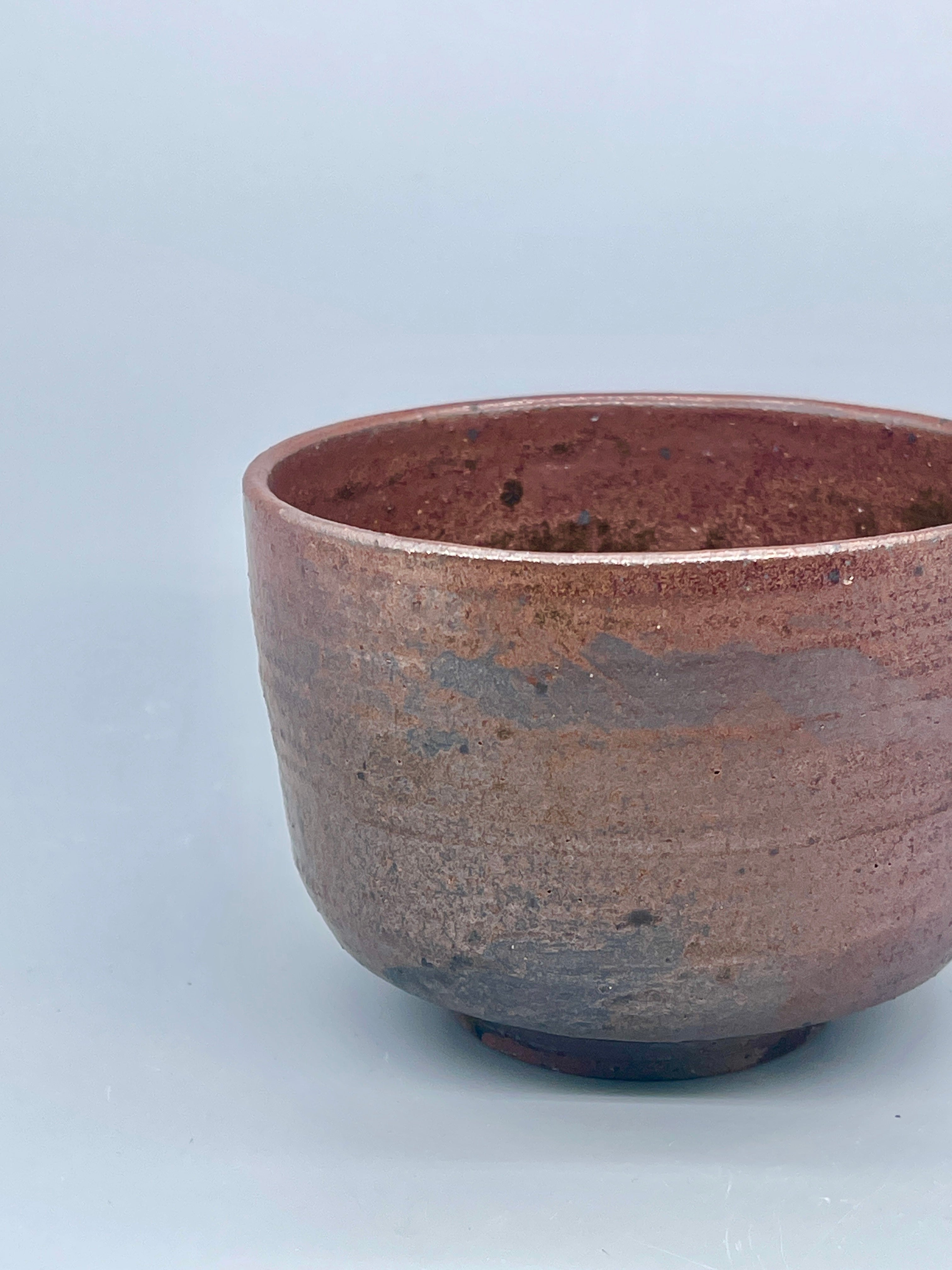 Vintage Japanese Matcha Bowl, Chawan - Brown, Earthy Red Glaze