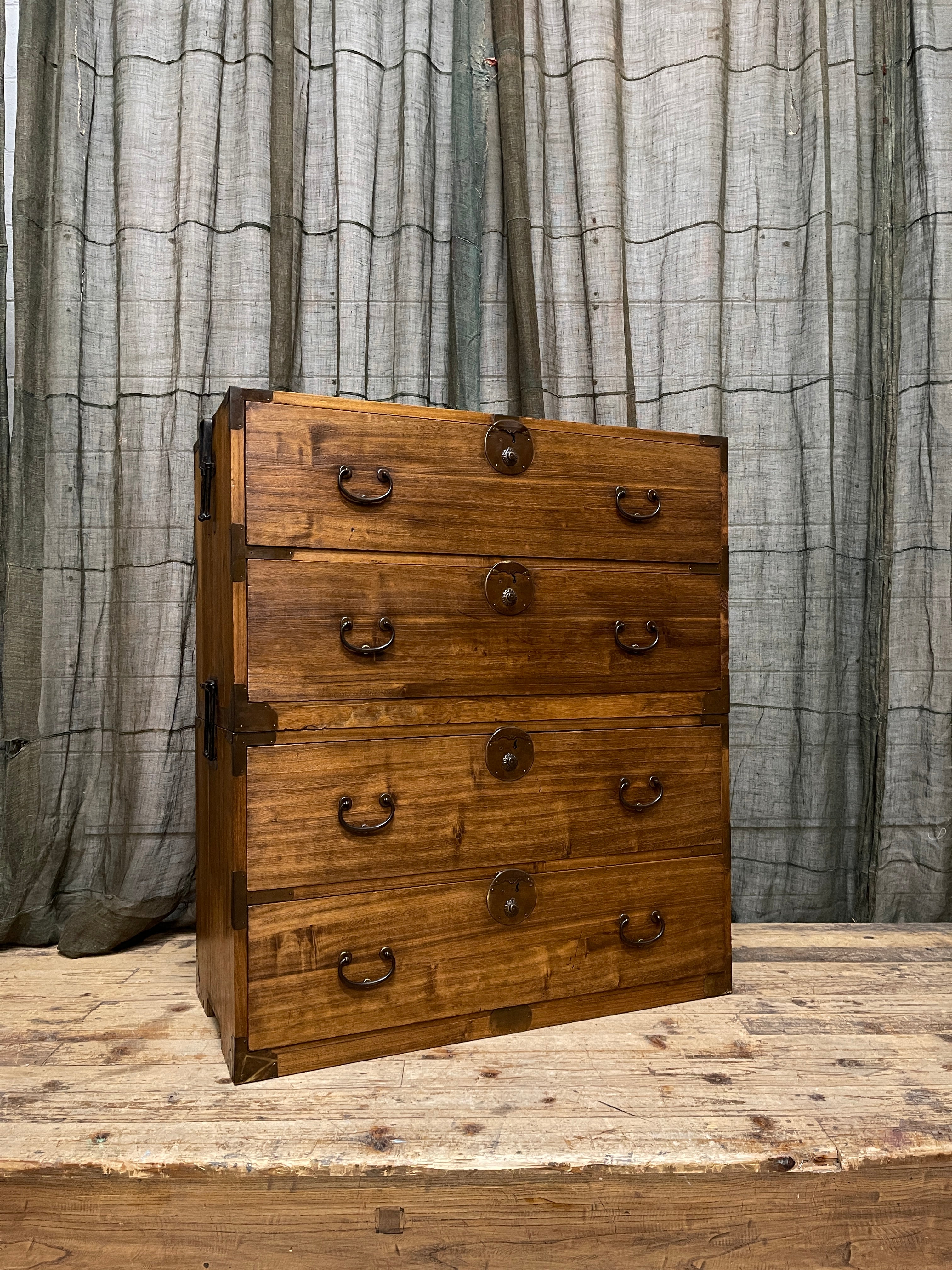 Japanese Isho Dansu, Kimono Storage Chest of Drawers - Paulownia | Meiji