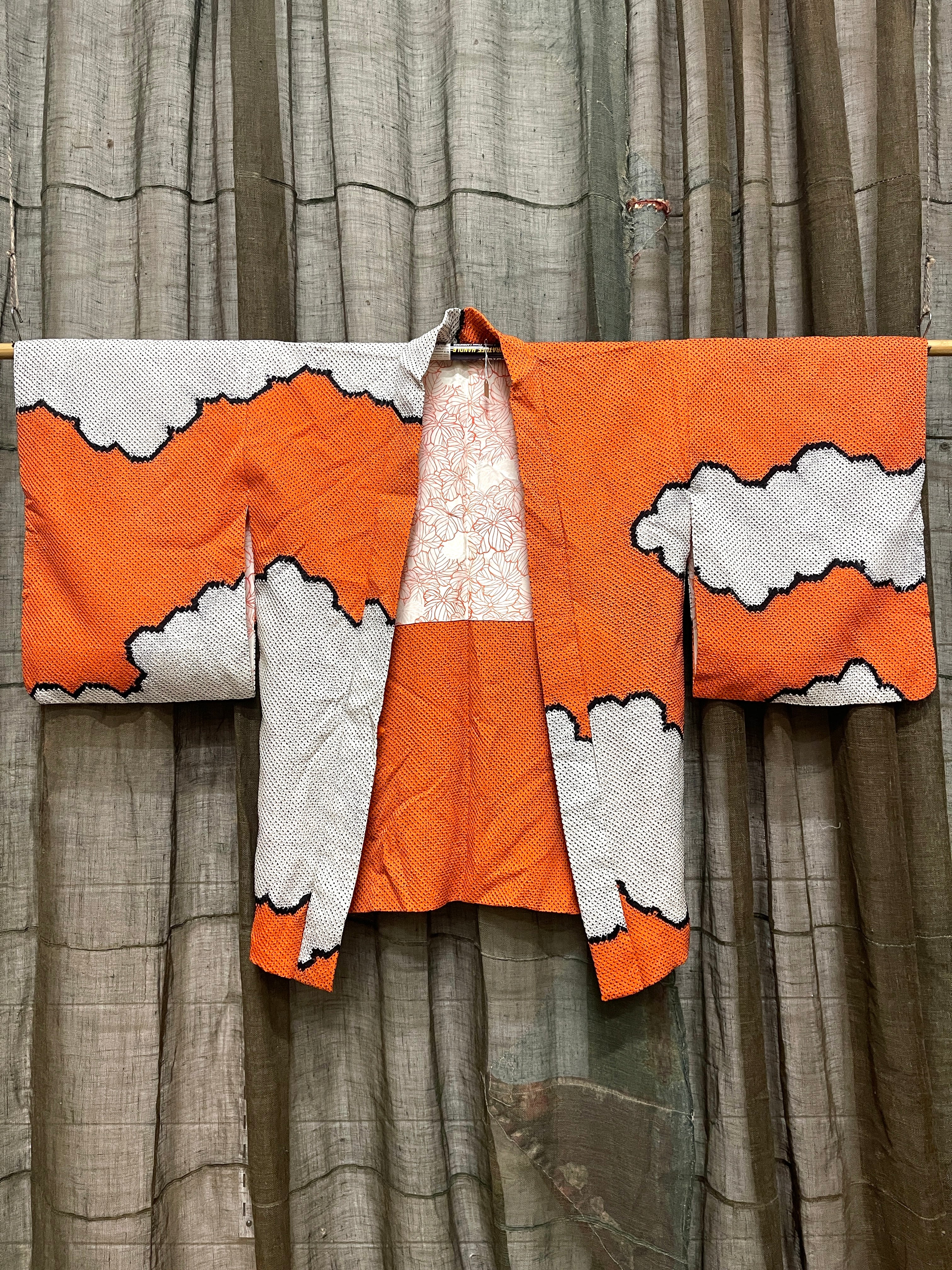 Japanese Haori-Kimono Jacket - Shibori Tie Dye Fabric