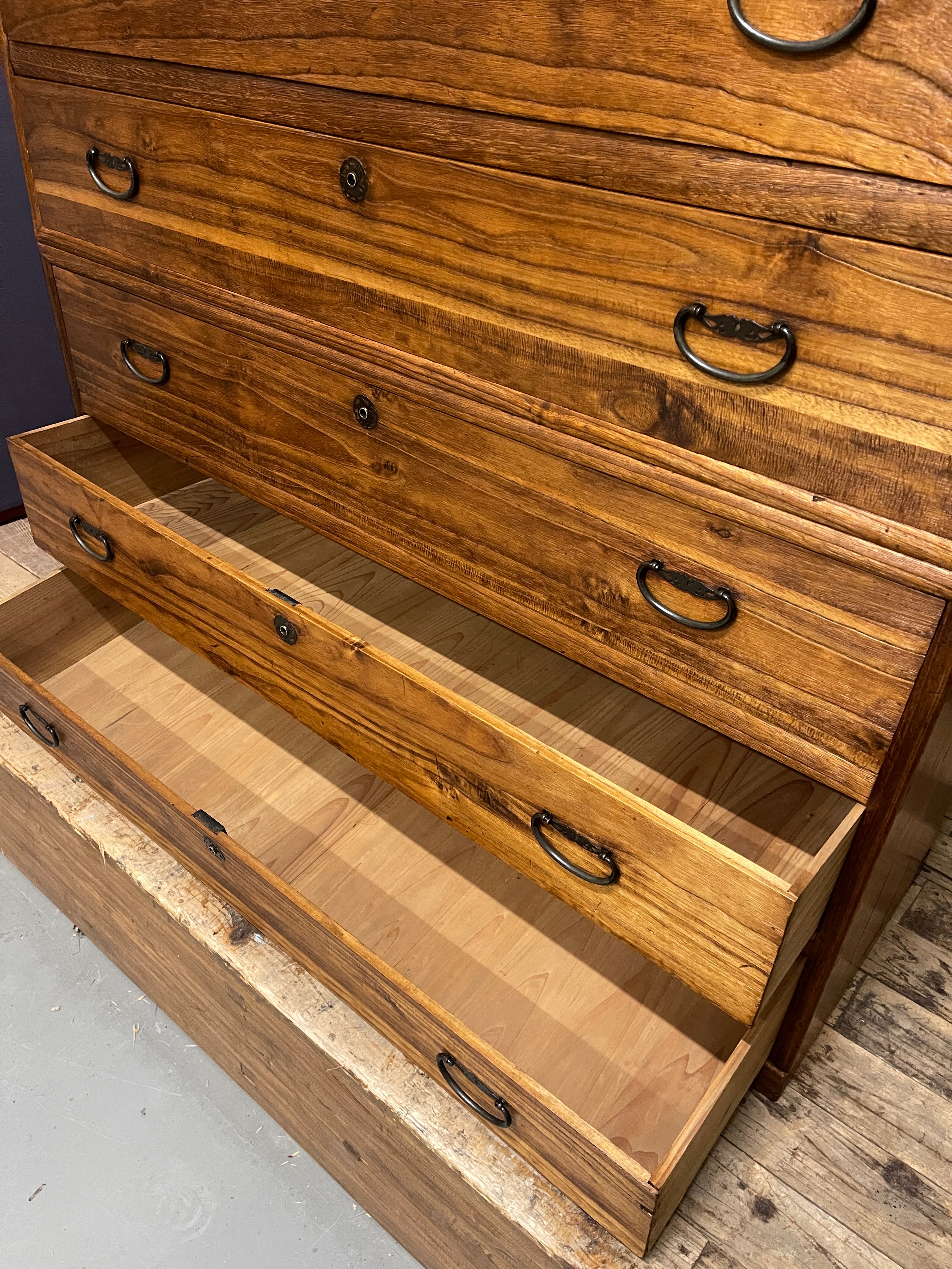 Japanese Three-Piece Kimono Chest of Drawers - Paulownia | Midcentury