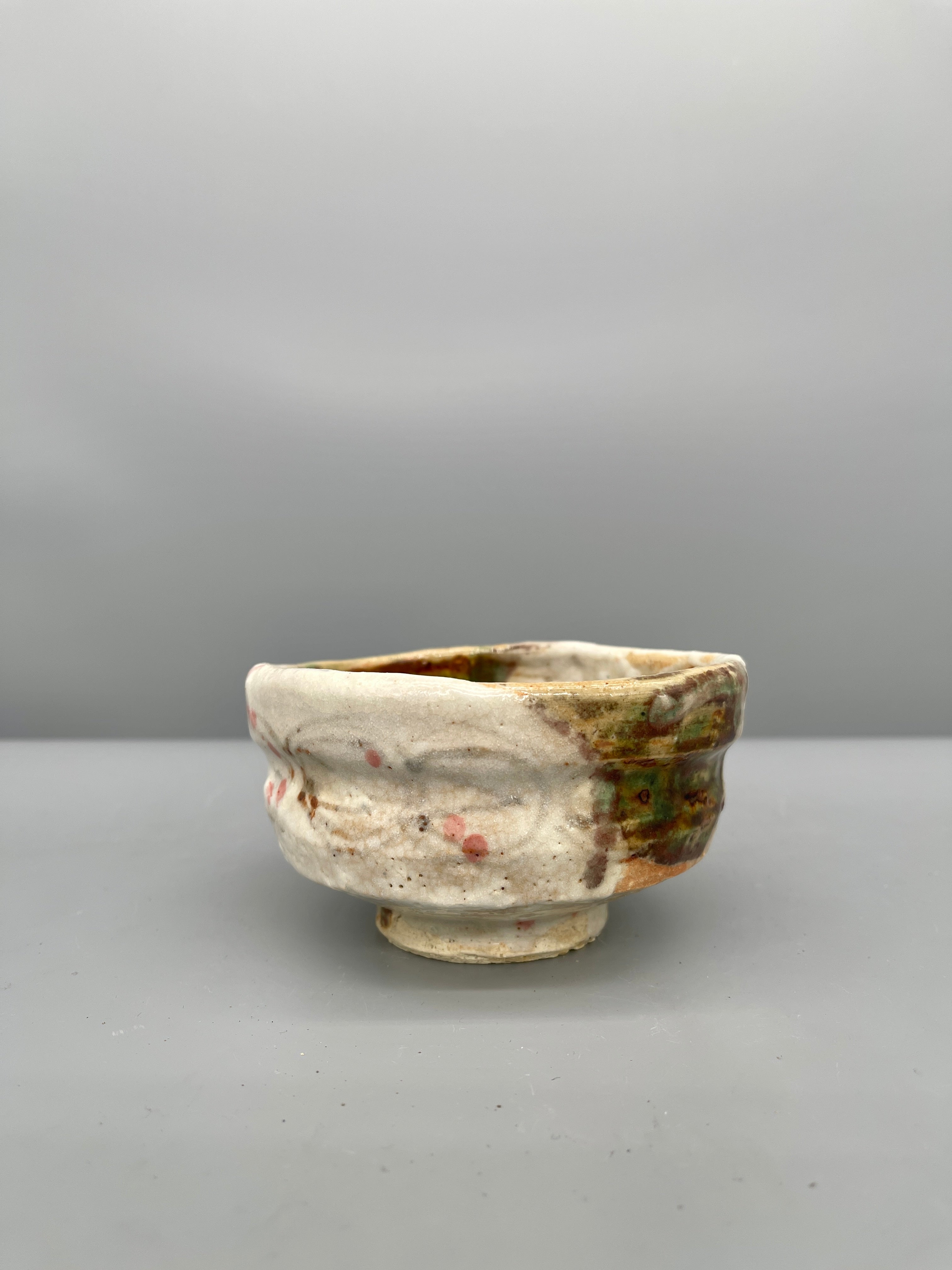Japanese Chawan, Tea Bowl - Oribe Ware