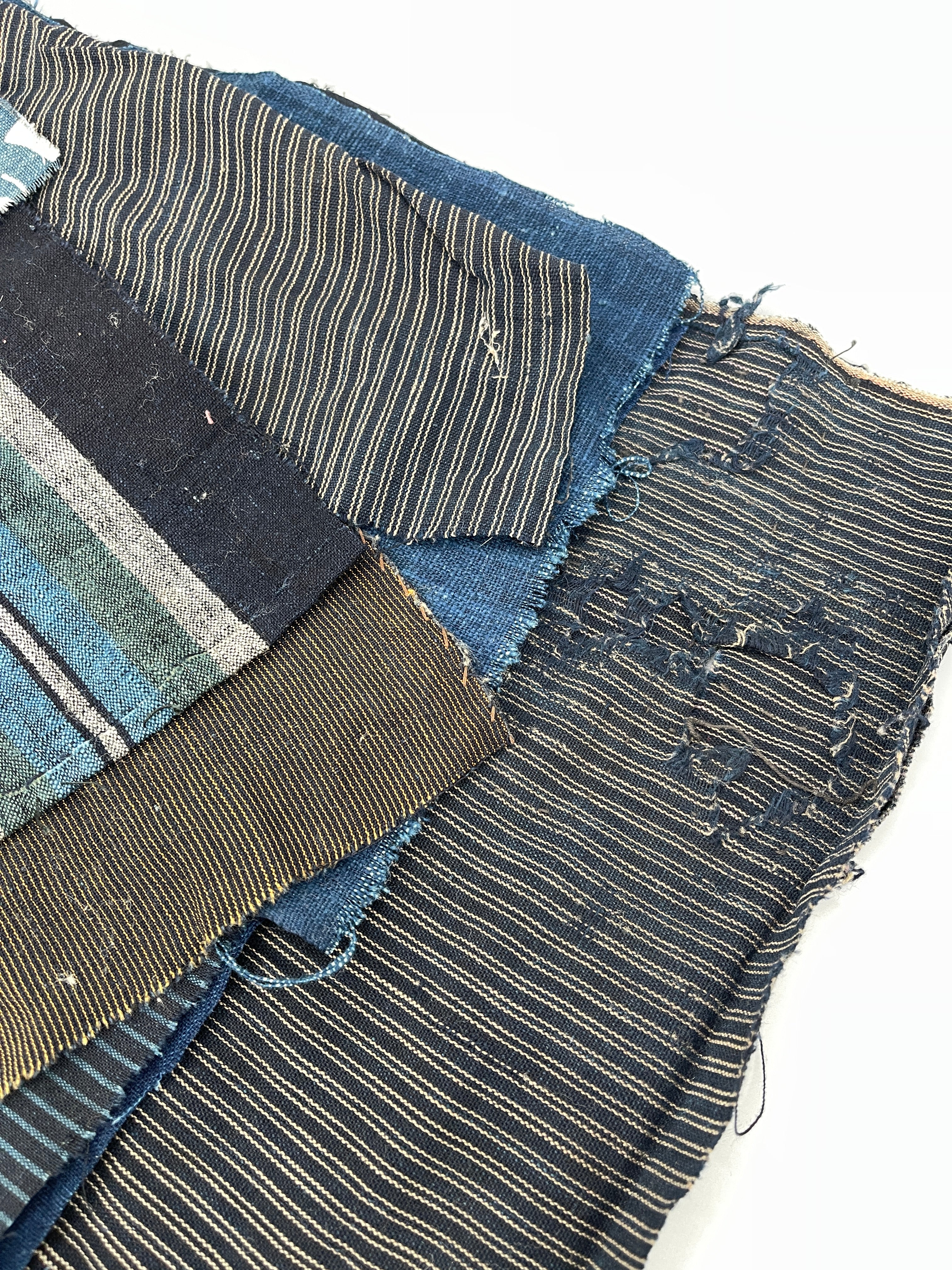 Vintage Japanese Indigo Boro Fabric Bundle