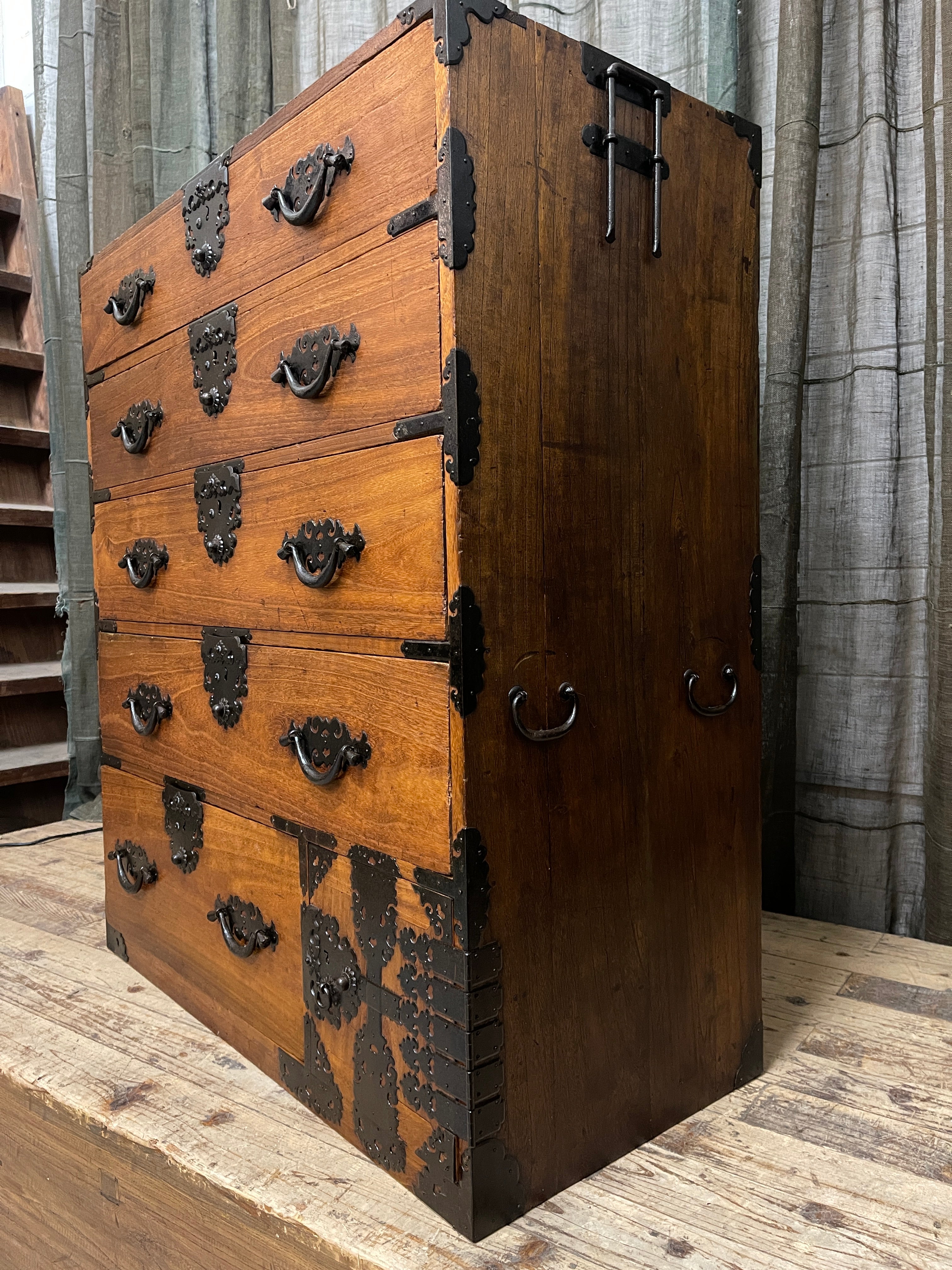 Japanese Kimono Chest of Drawers - Cypress, Paulownia | Meiji, c.1890