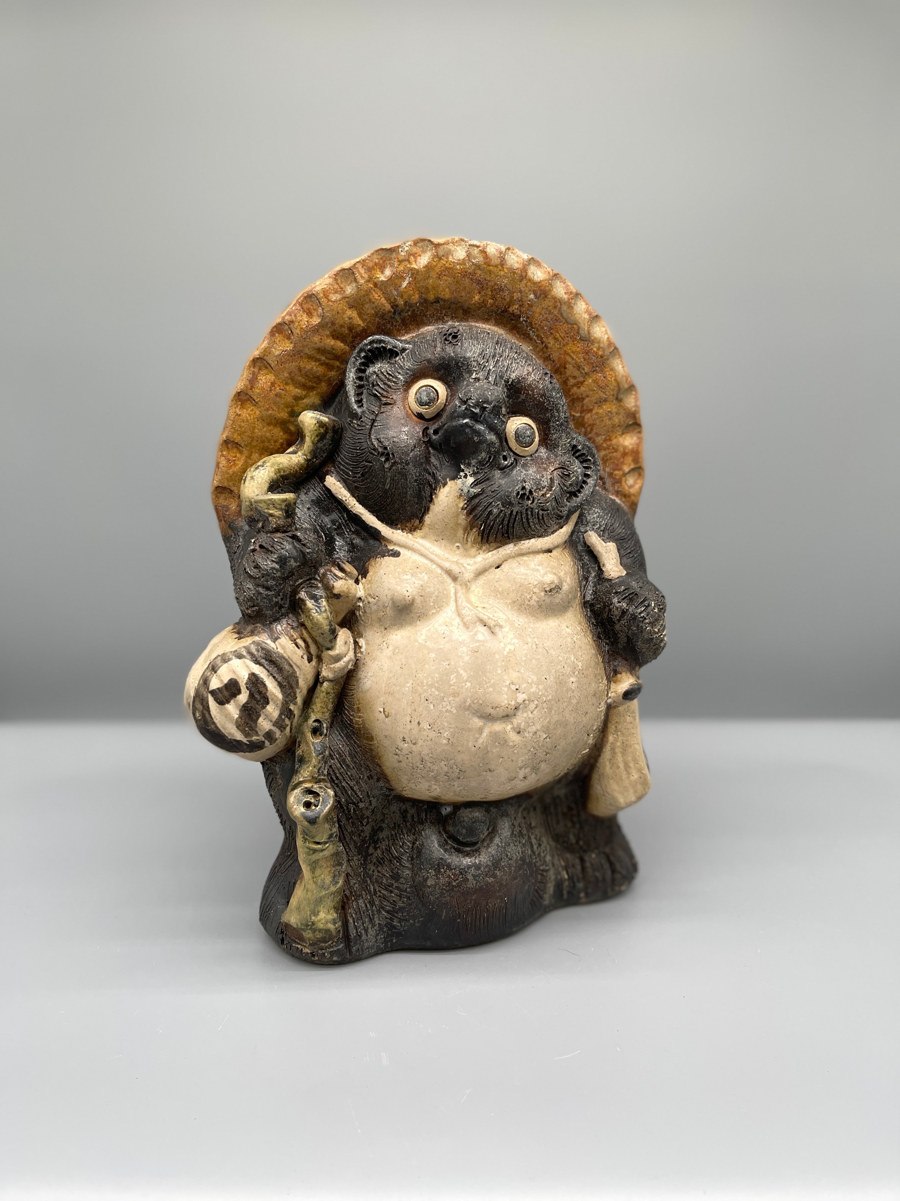 Vintage Tanuki Statue, Hand-Crafted