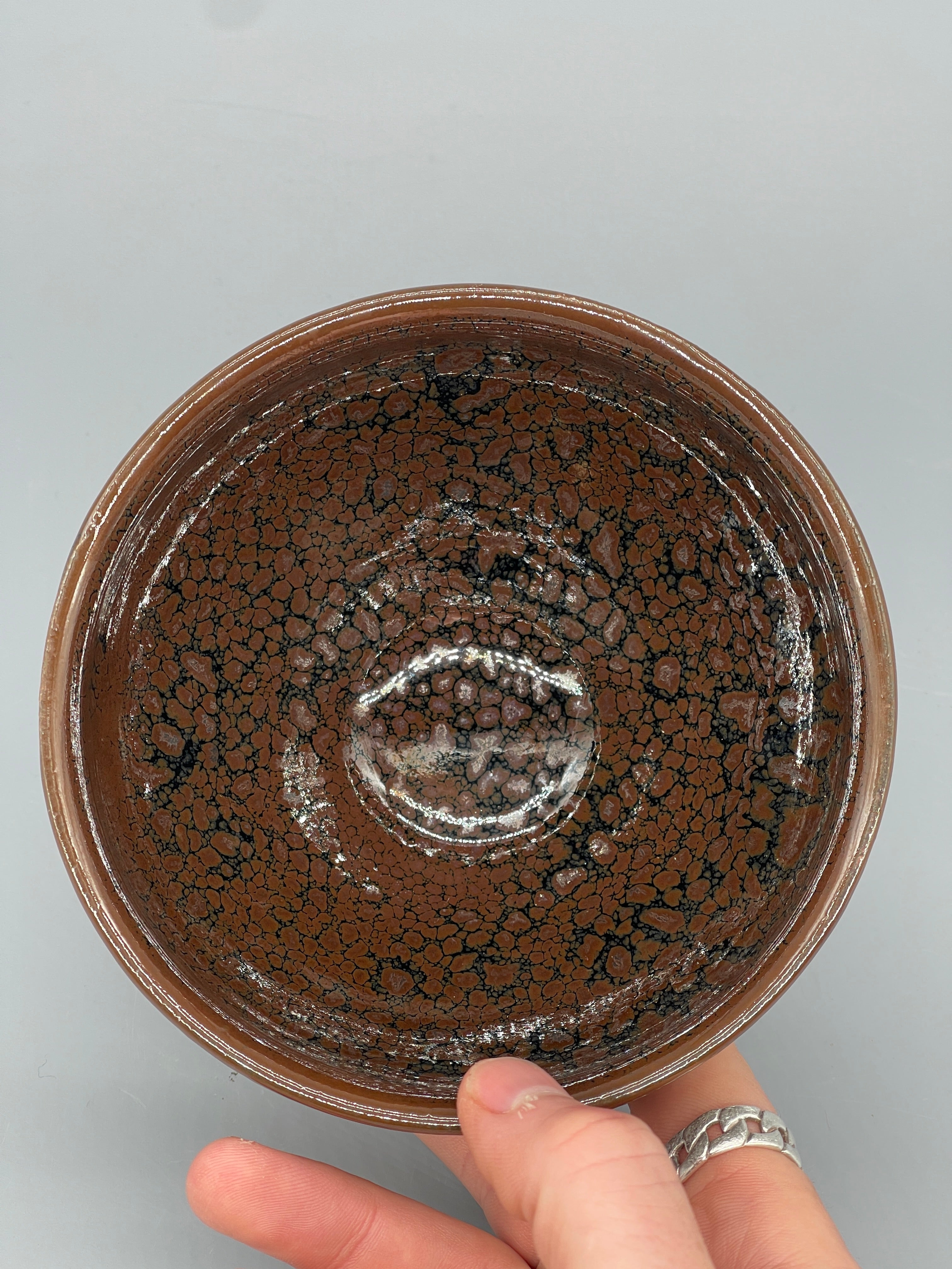 Vintage Japanese Matcha Bowl, Chawan - Brown Tenmoku Glaze