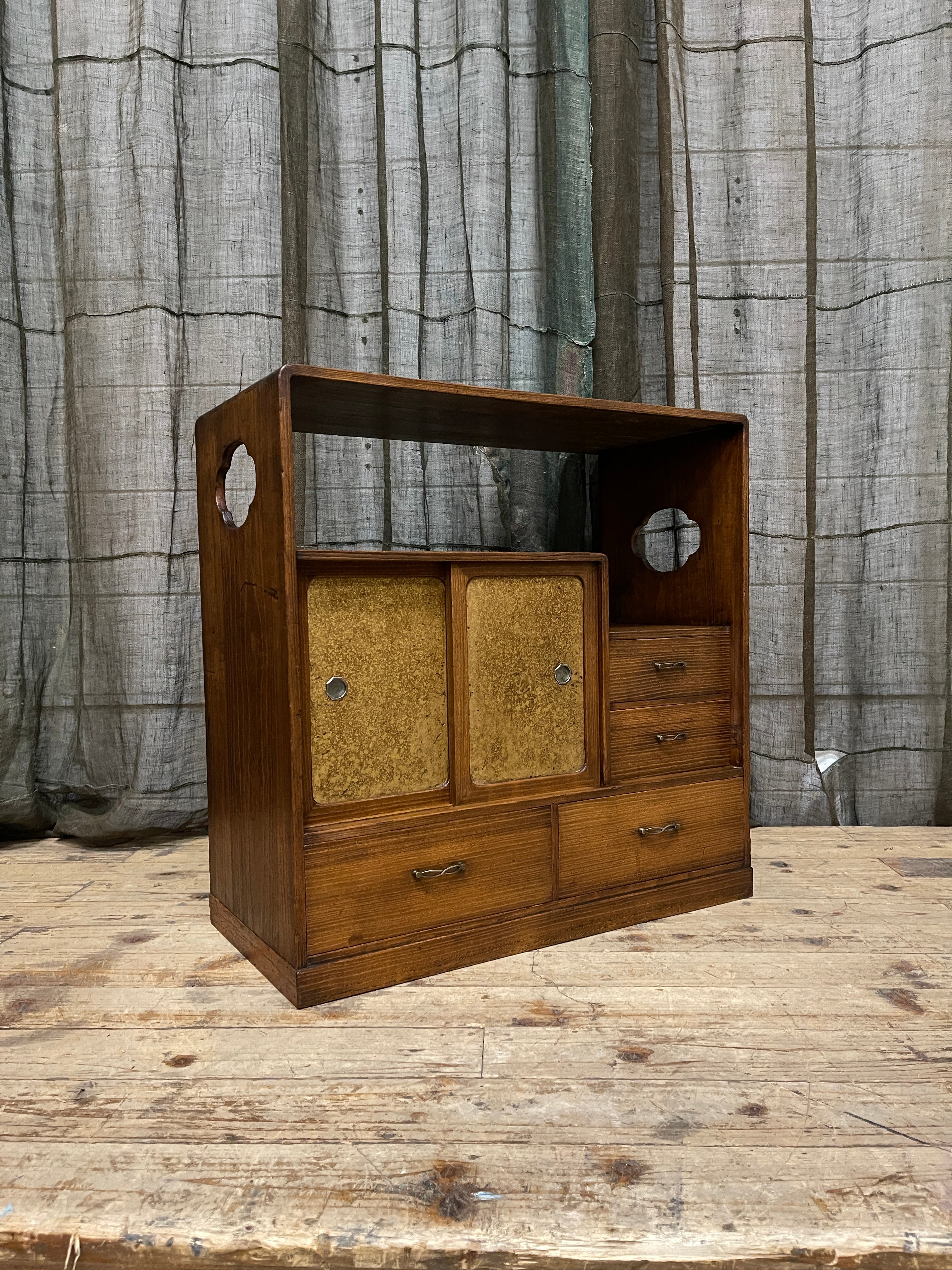 Vintage Japanese Cha Dana, Tea Cabinet - Paulownia | Midcentury