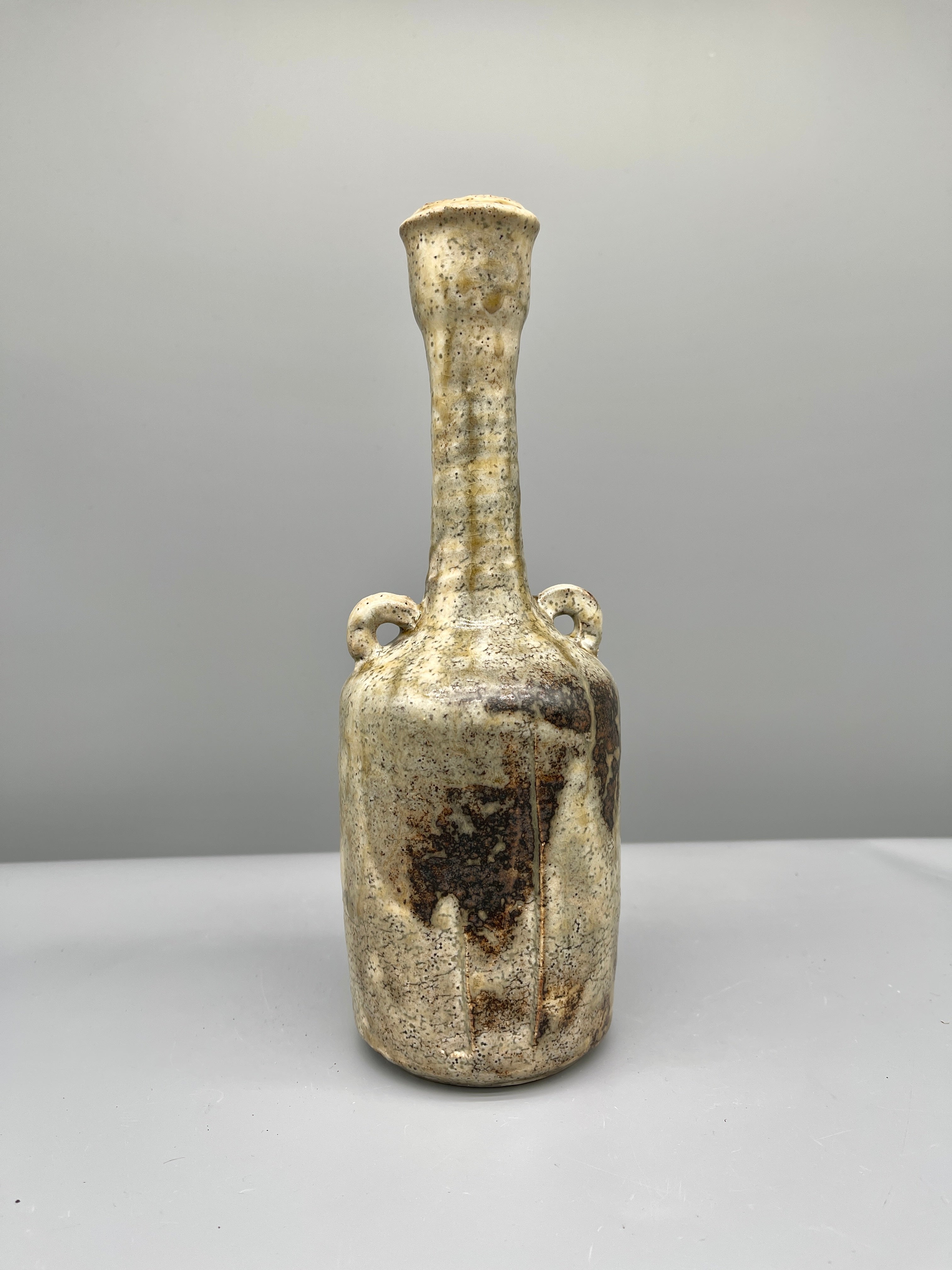 Vintage Japanese Shigaraki Vase - Earthy Tone