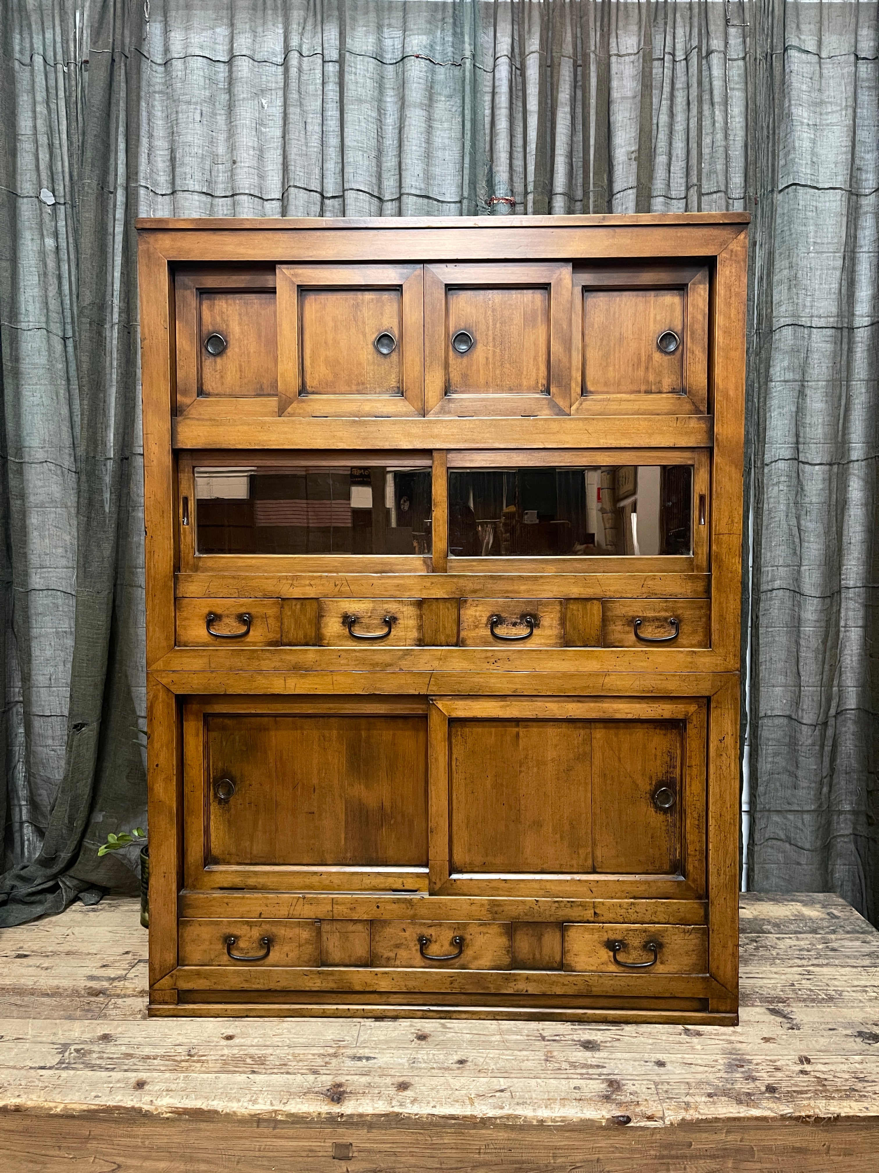 Japanese Mizuya, Kitchen Cabinet - Cedar & Cypress | Taisho, c.1915