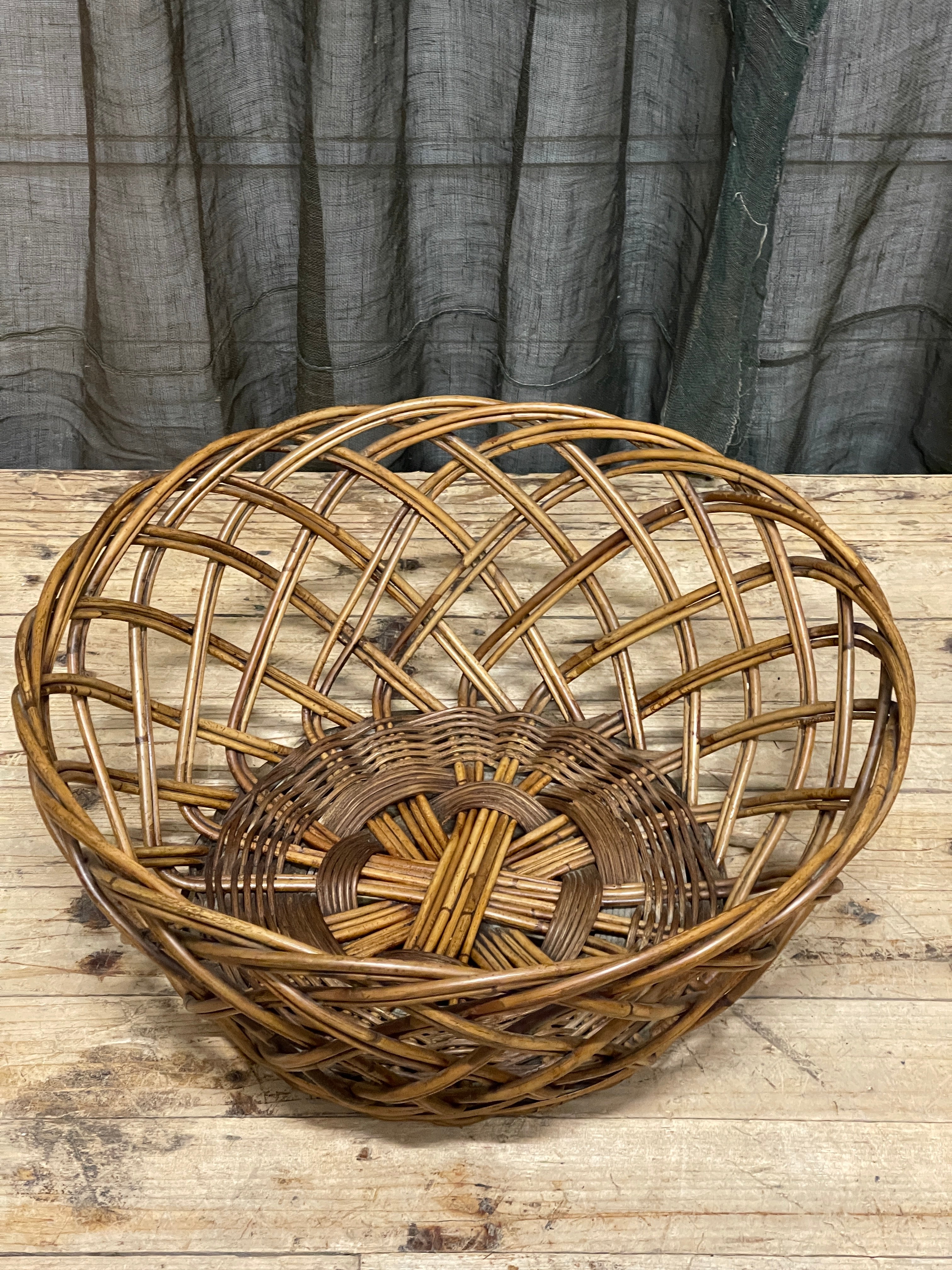 Vintage Japanese Sento  Basket - Rattan