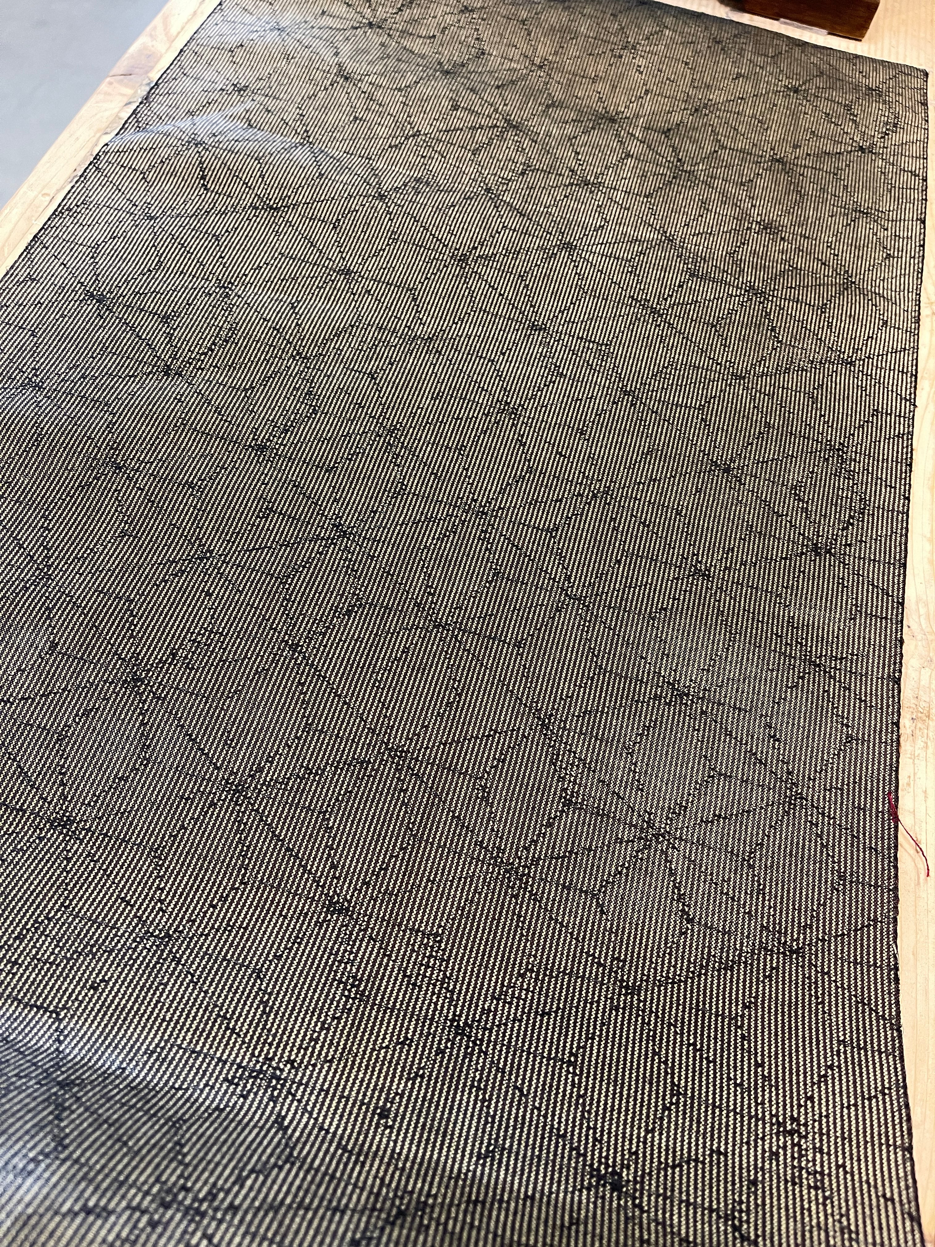 Japanese Silk & Wool Fabric Asanoha