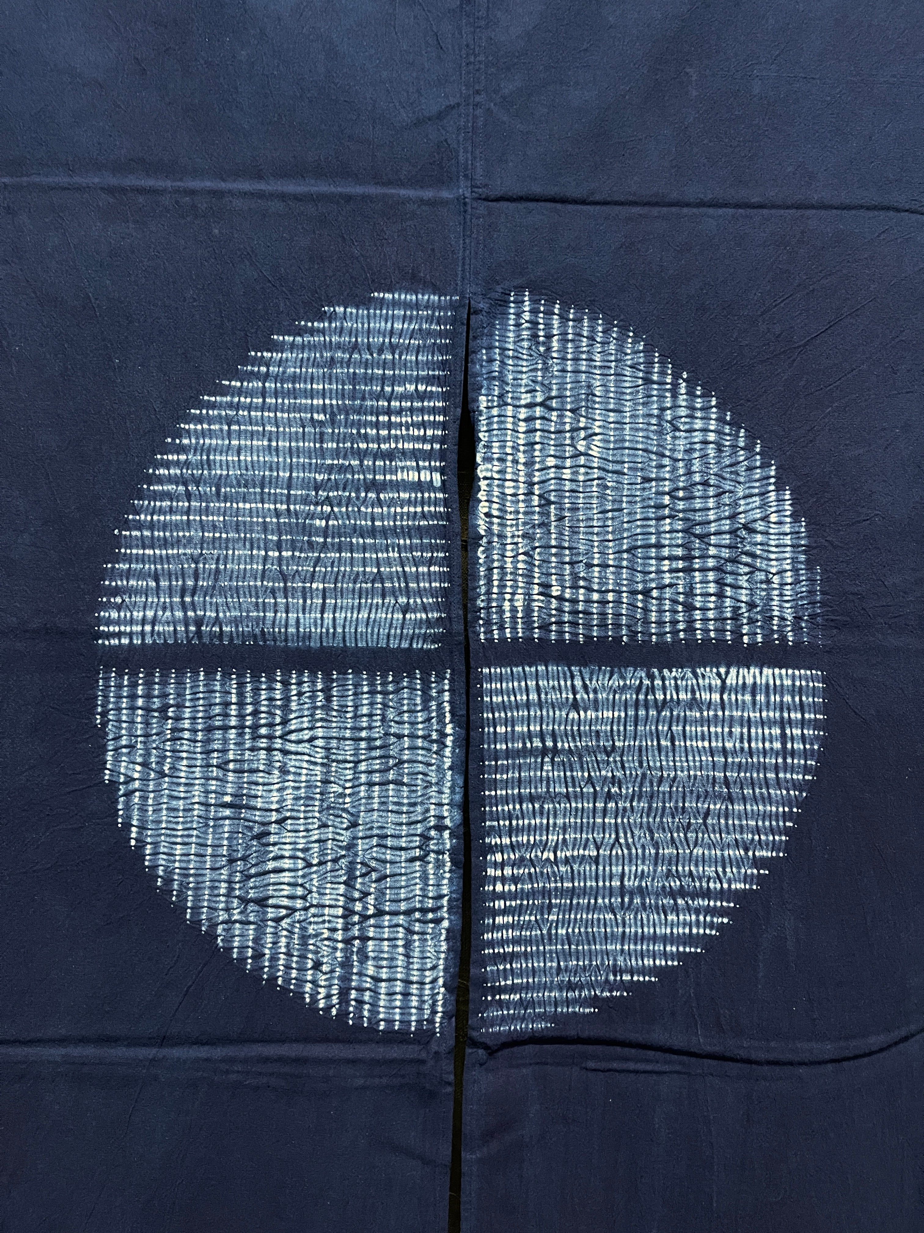 Shibori Indigo Dyed Noren - Cotton & Hemp