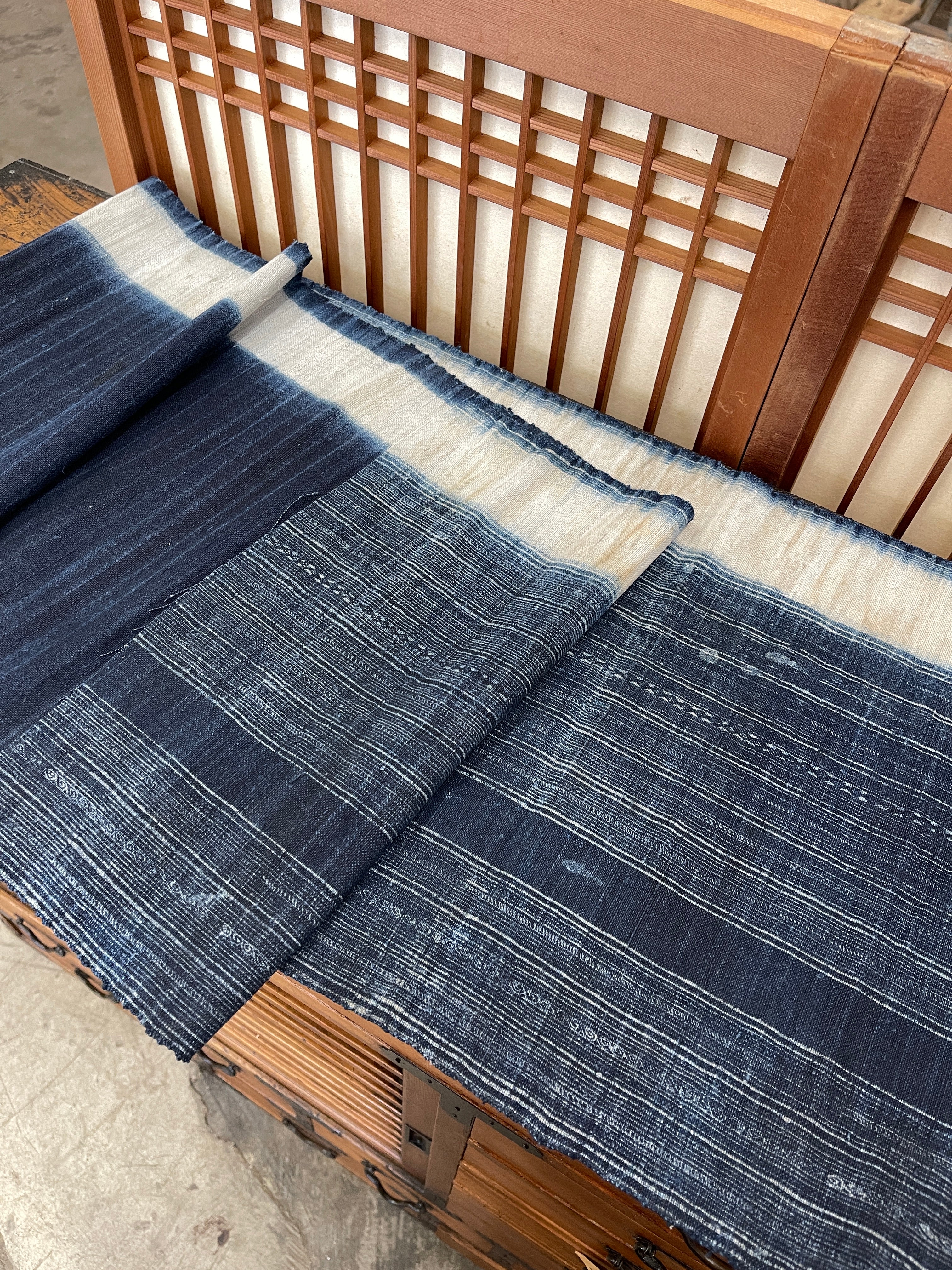 Vintage Hmong Hemp Indigo Batik