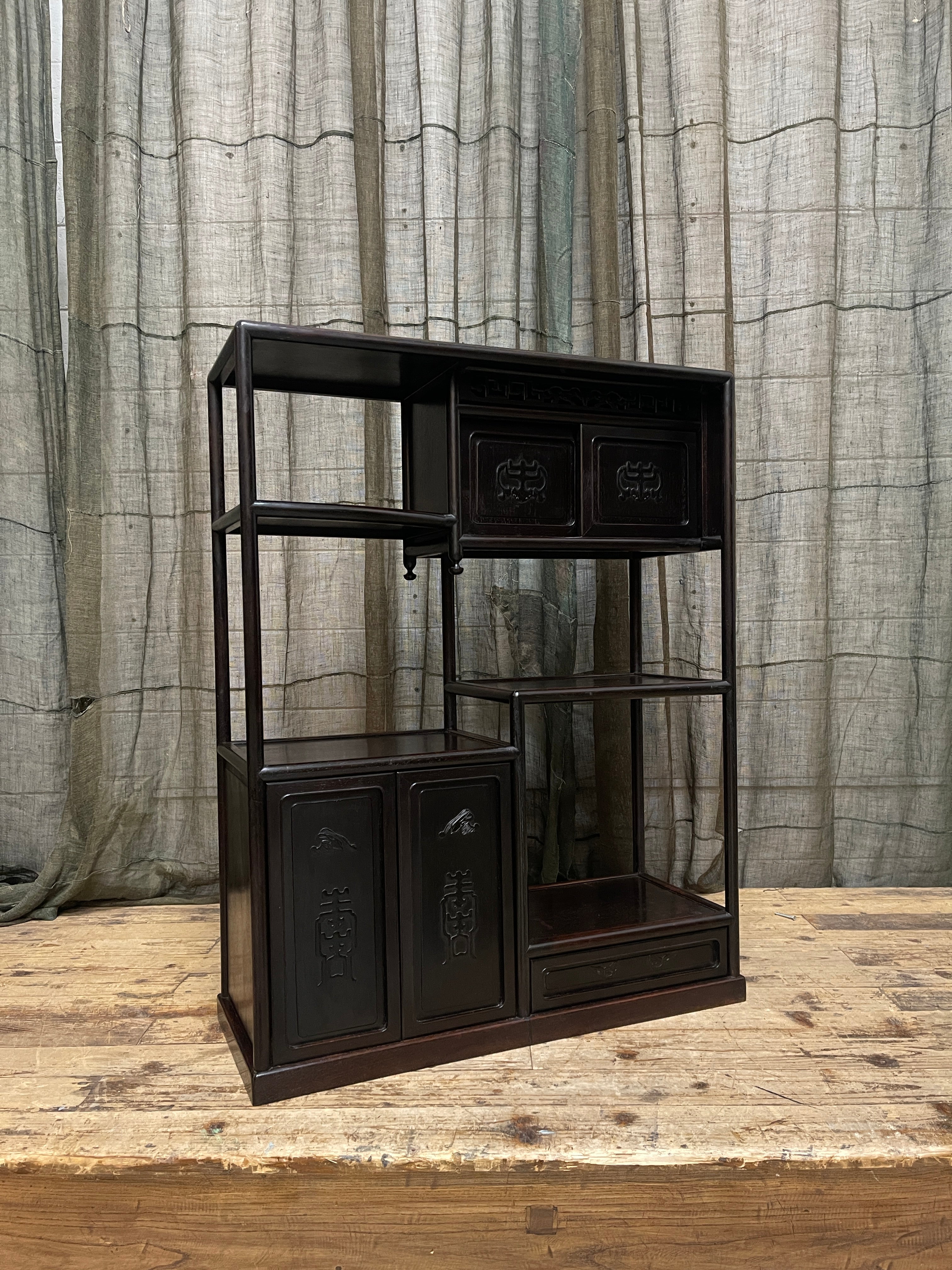 Cha Dana, Midcentury Japanese Tea Cabinet - Rosewood