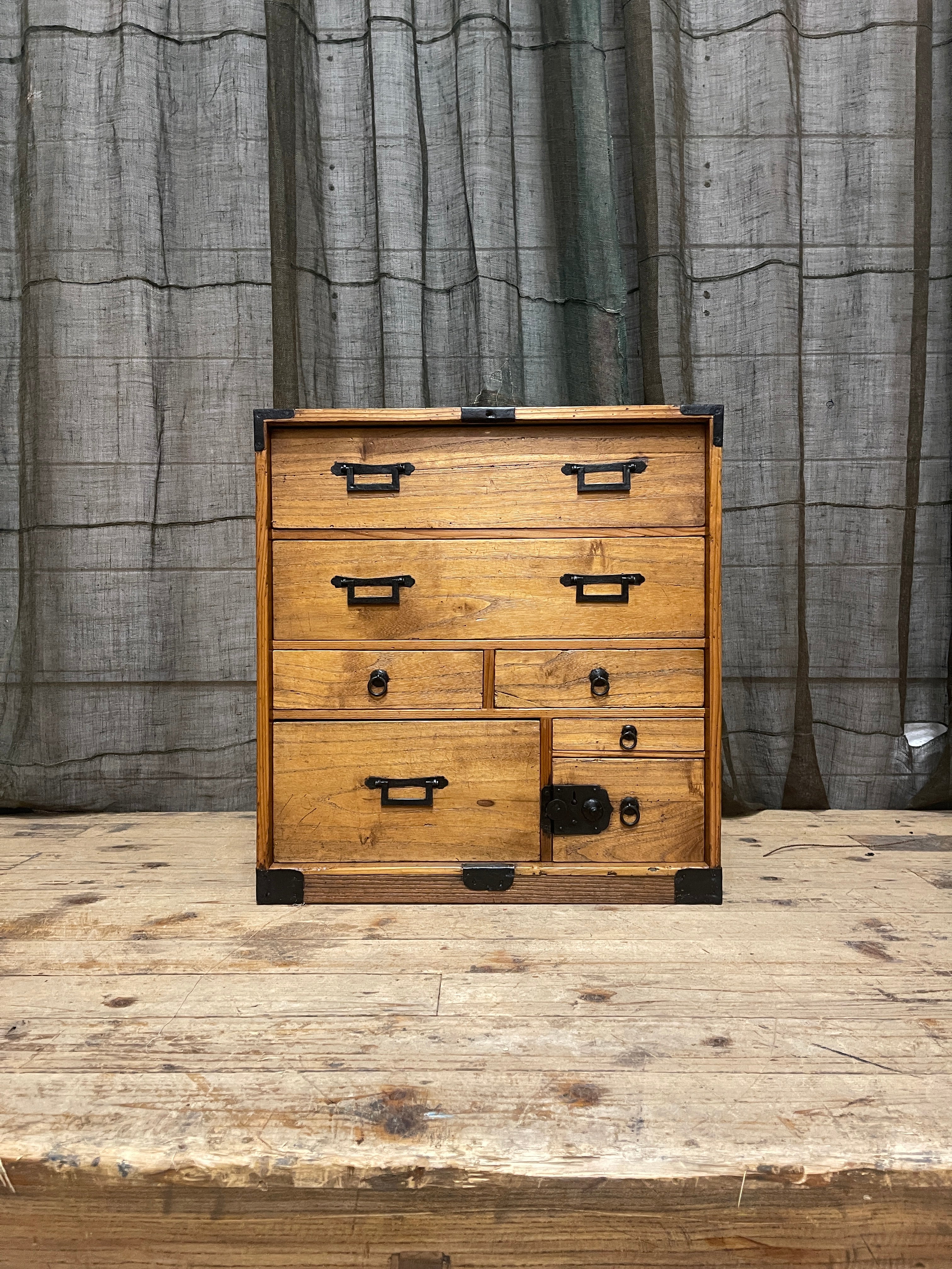 Ko Dansu, Japanese Side Cabinet - Cypress & Paulownia | Taisho, 1920's