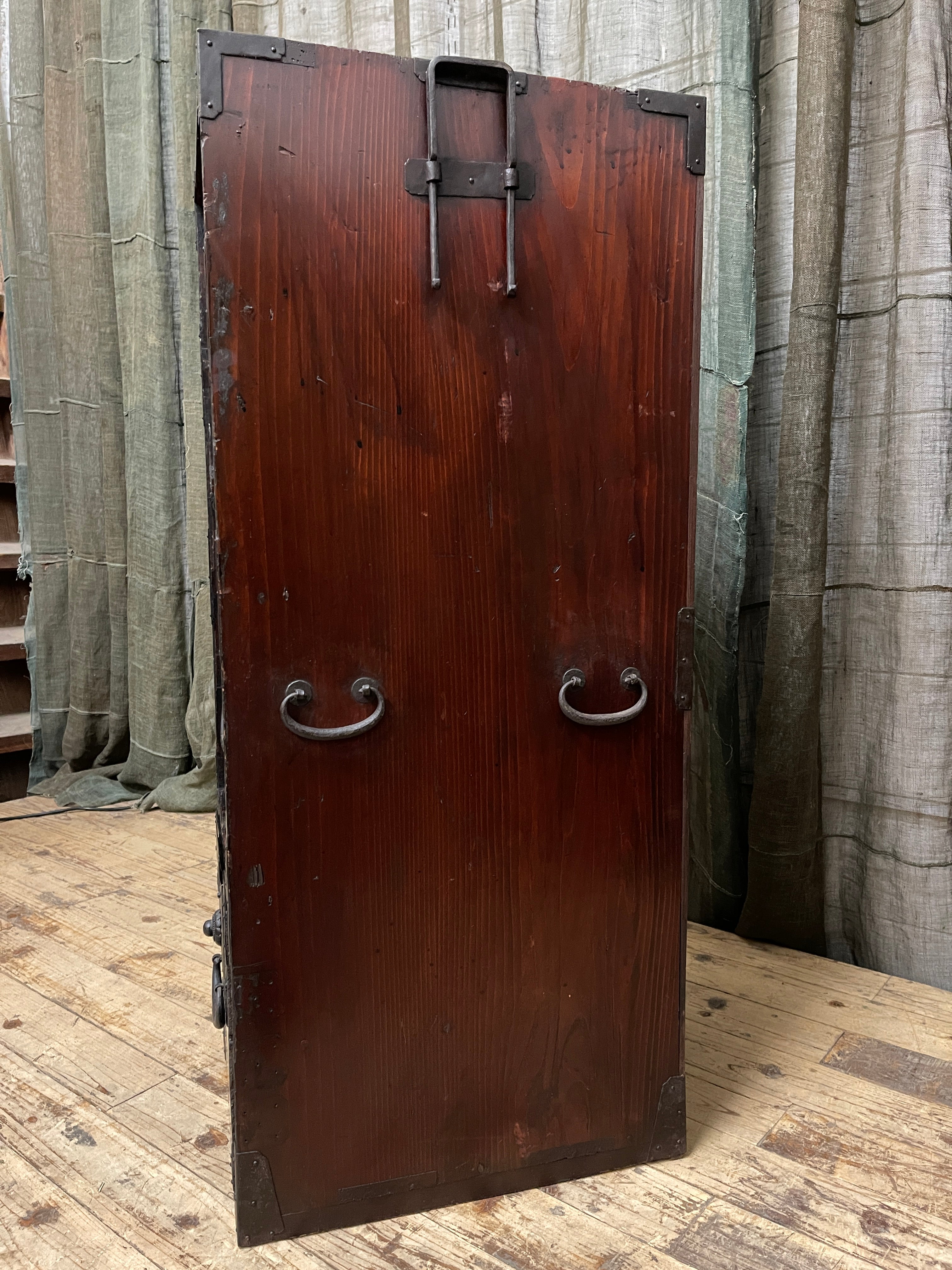 Japanese Lacquered Chest From Yamagata - Cypress | Meiji