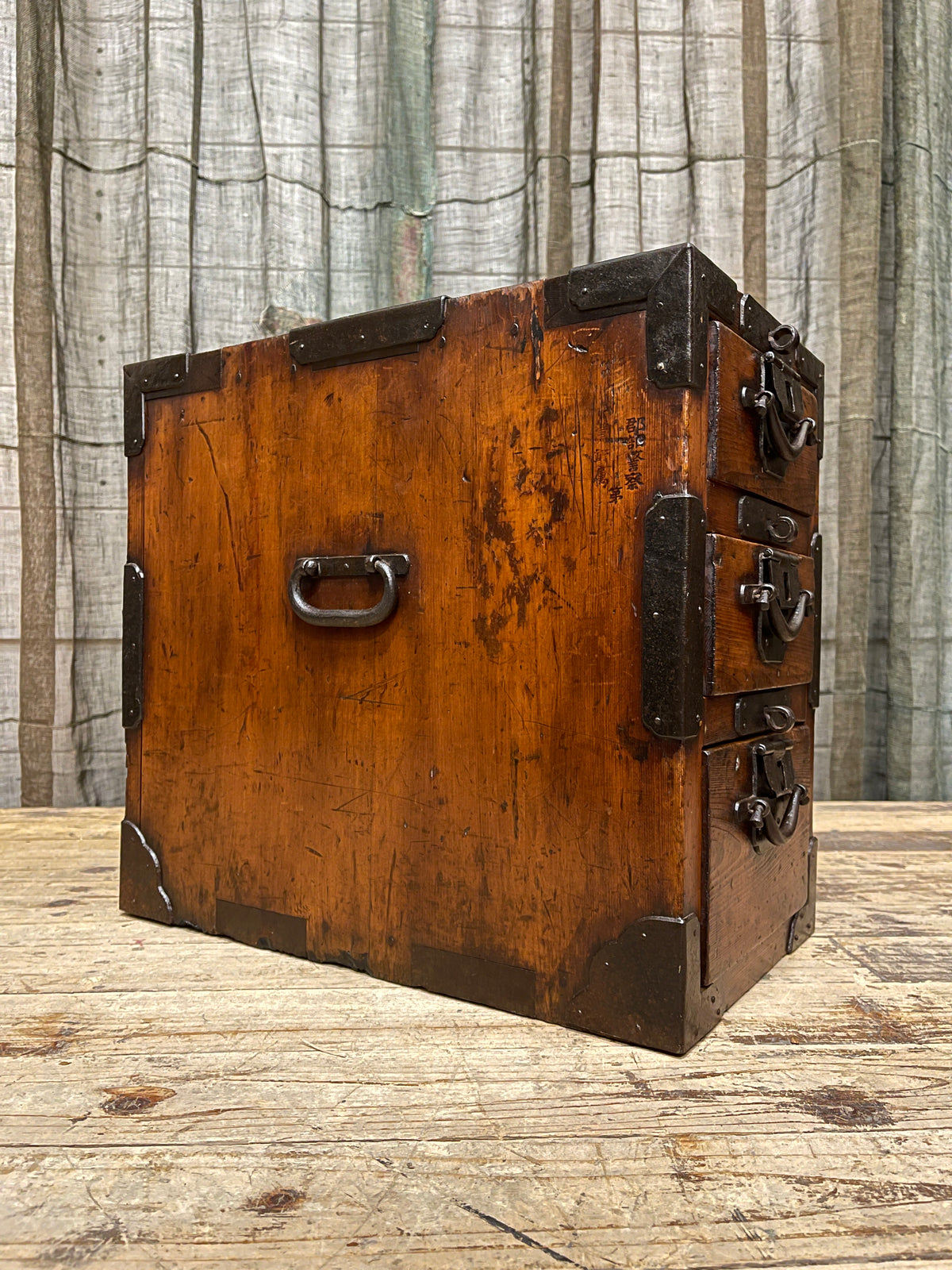Rare Japanese Police Document Chest - Cypress | Meiji