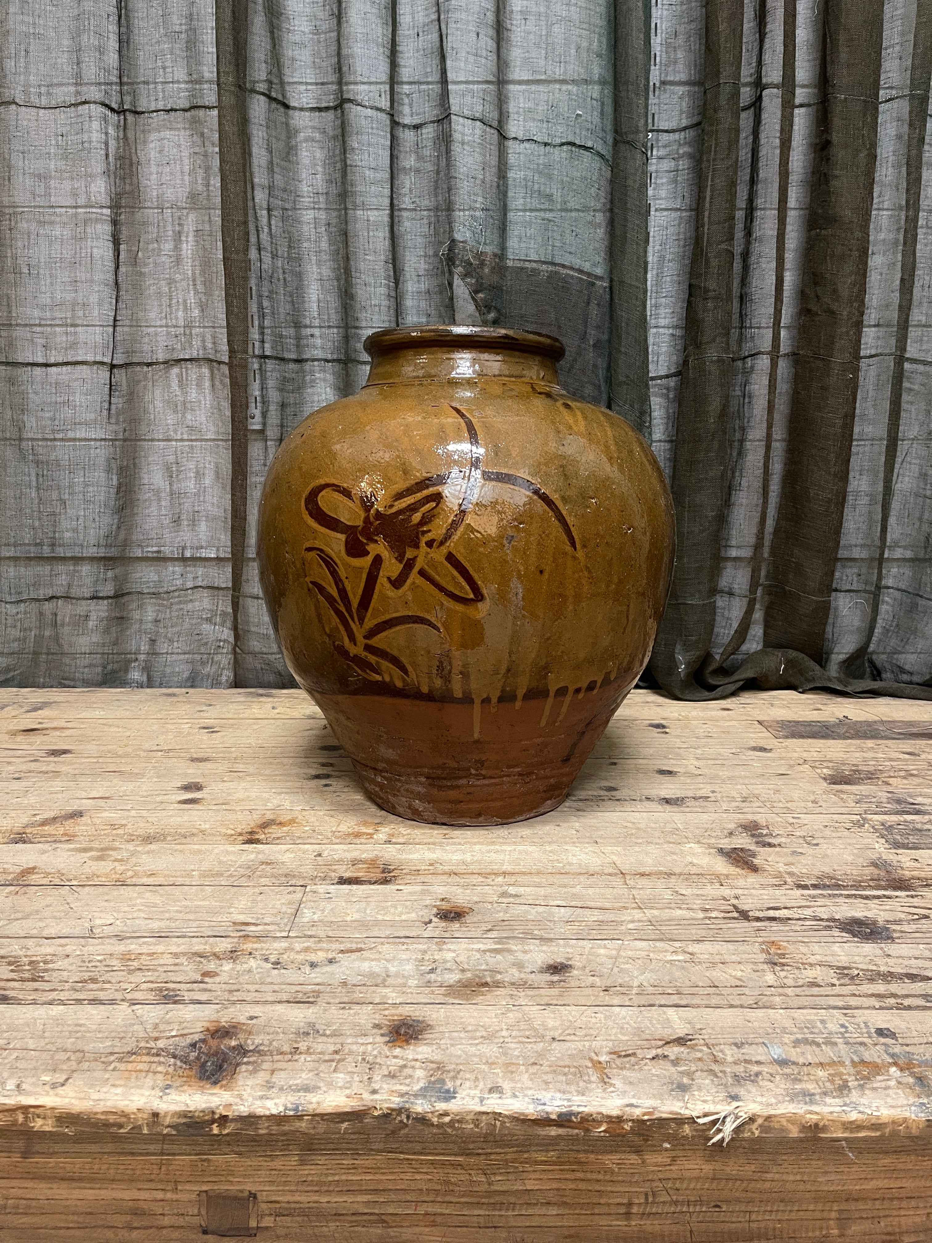 Antique Chinese Martaban Pottery storage Jar