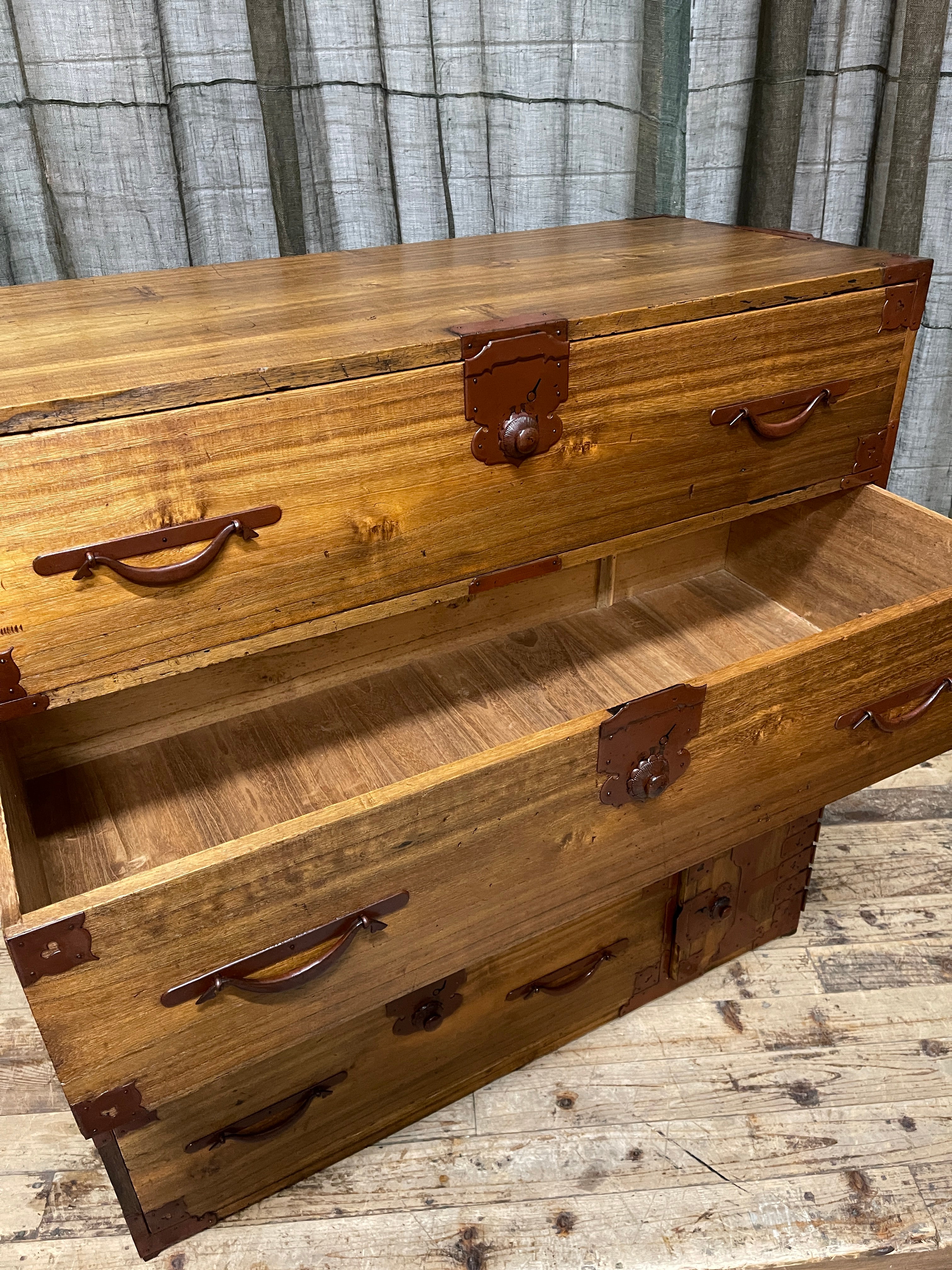 Japanese Isho Dansu, Kimono Storage Chest of Drawers - Paulownia | Meiji