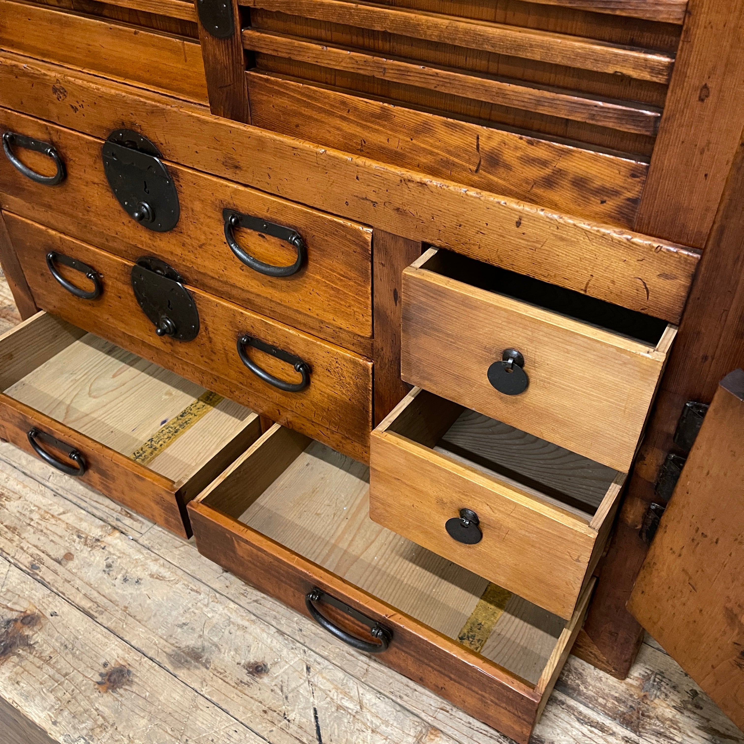 Japanese Choba Dansu, Merchant’s Chest – Cedar & Cypress | Meiji