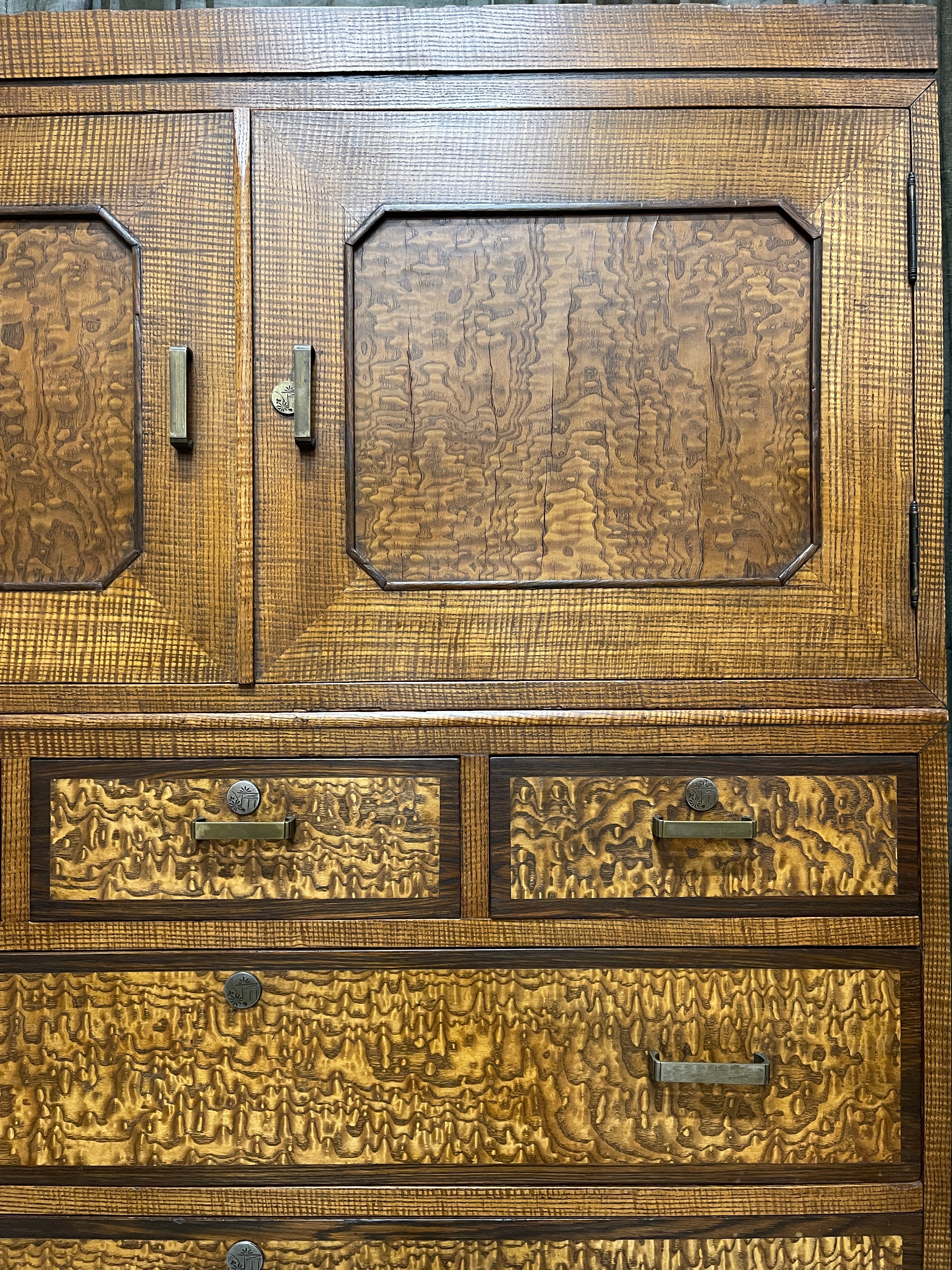 Vintage Japanese Kimono Storage Chest of Drawers From Hokkaido - Cedar & Mountain Ash| C.1930