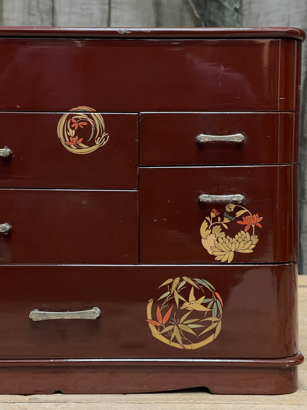 Vintage Japanese Sewing Box, Hari Bako - Lacquered | Midcentury