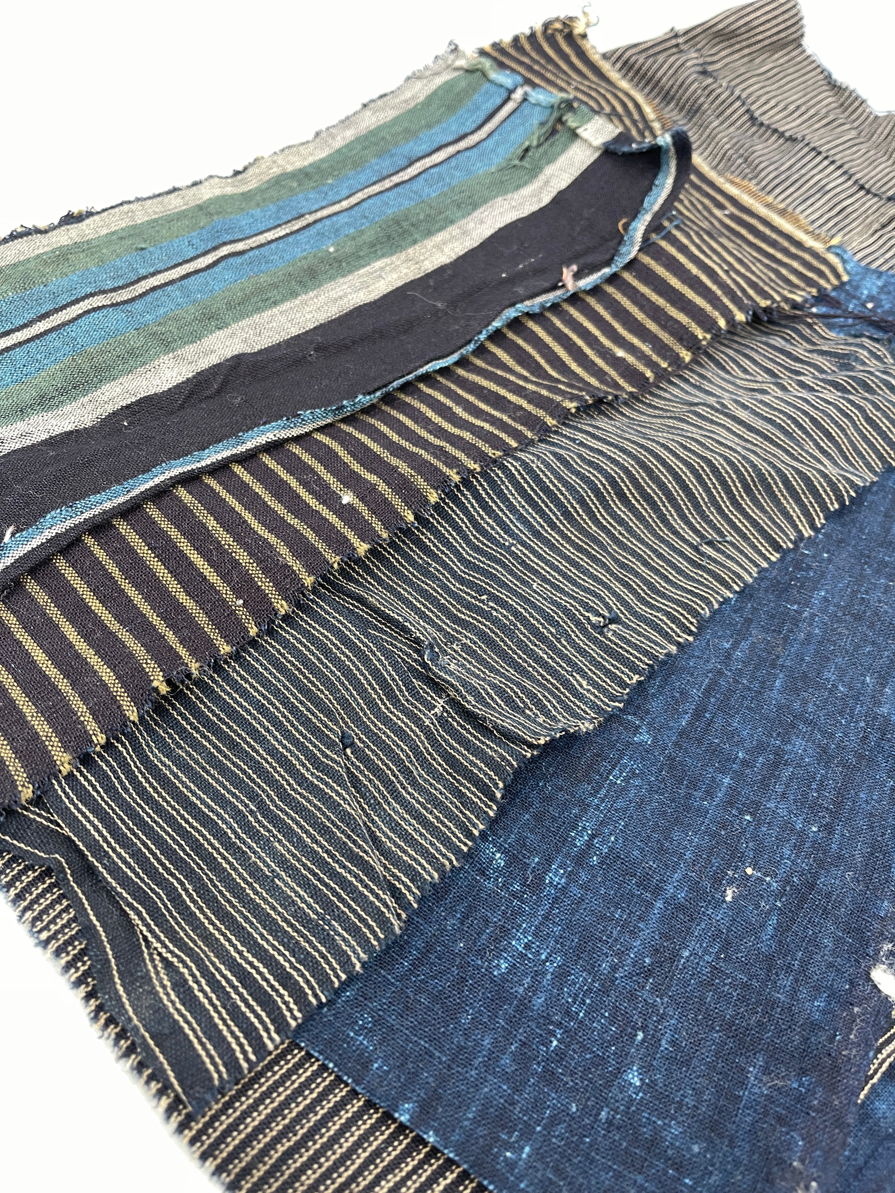 Vintage Japanese Indigo Boro Fabric Bundle