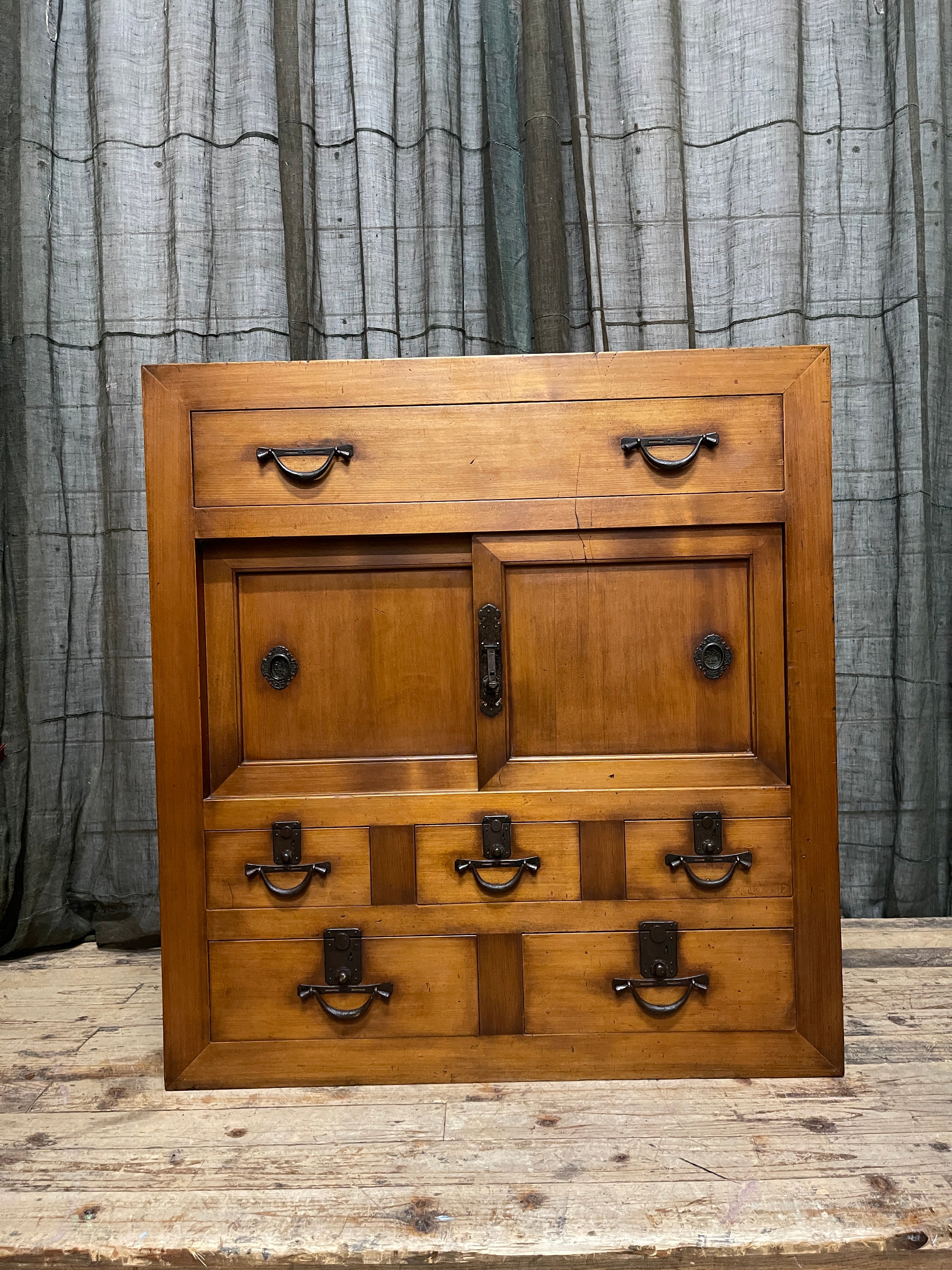 Antique Japanese Choba Dansu, Merchant’s Chest – Cedar & Cypress | Meiji, c.1880