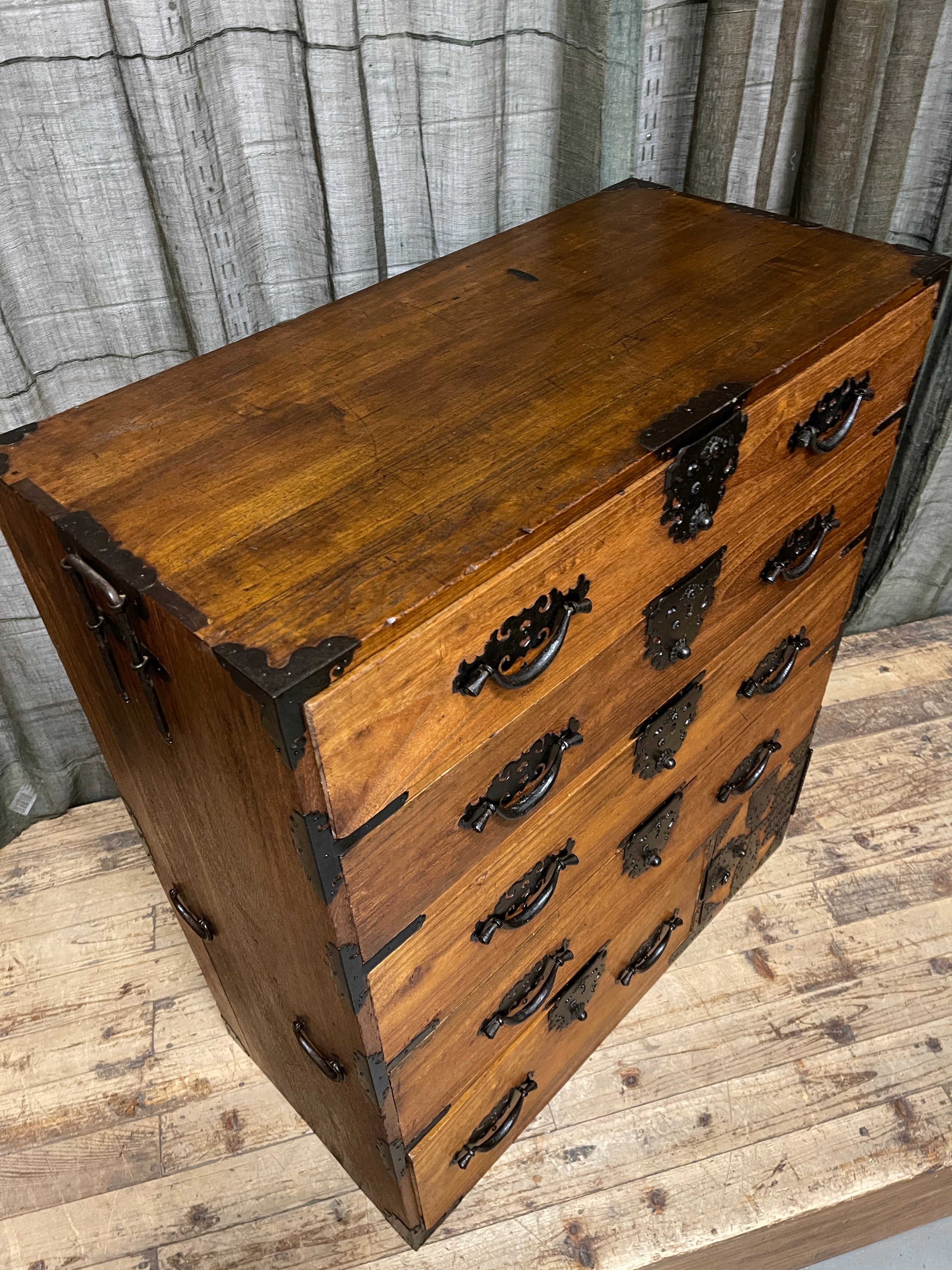 Japanese Kimono Chest of Drawers - Cypress, Paulownia | Meiji, c.1890