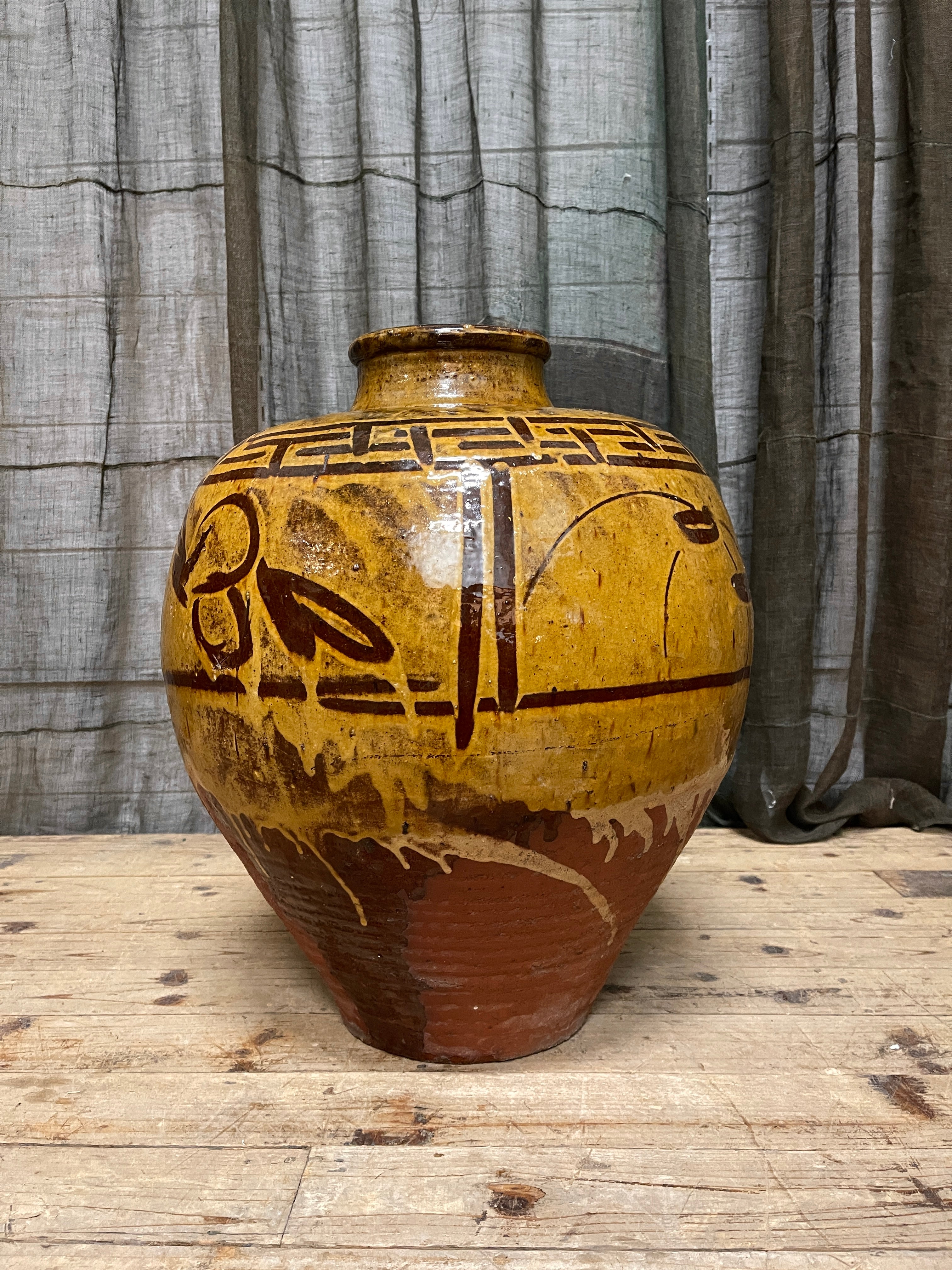 Antique Chinese Martaban Pottery storage Jar
